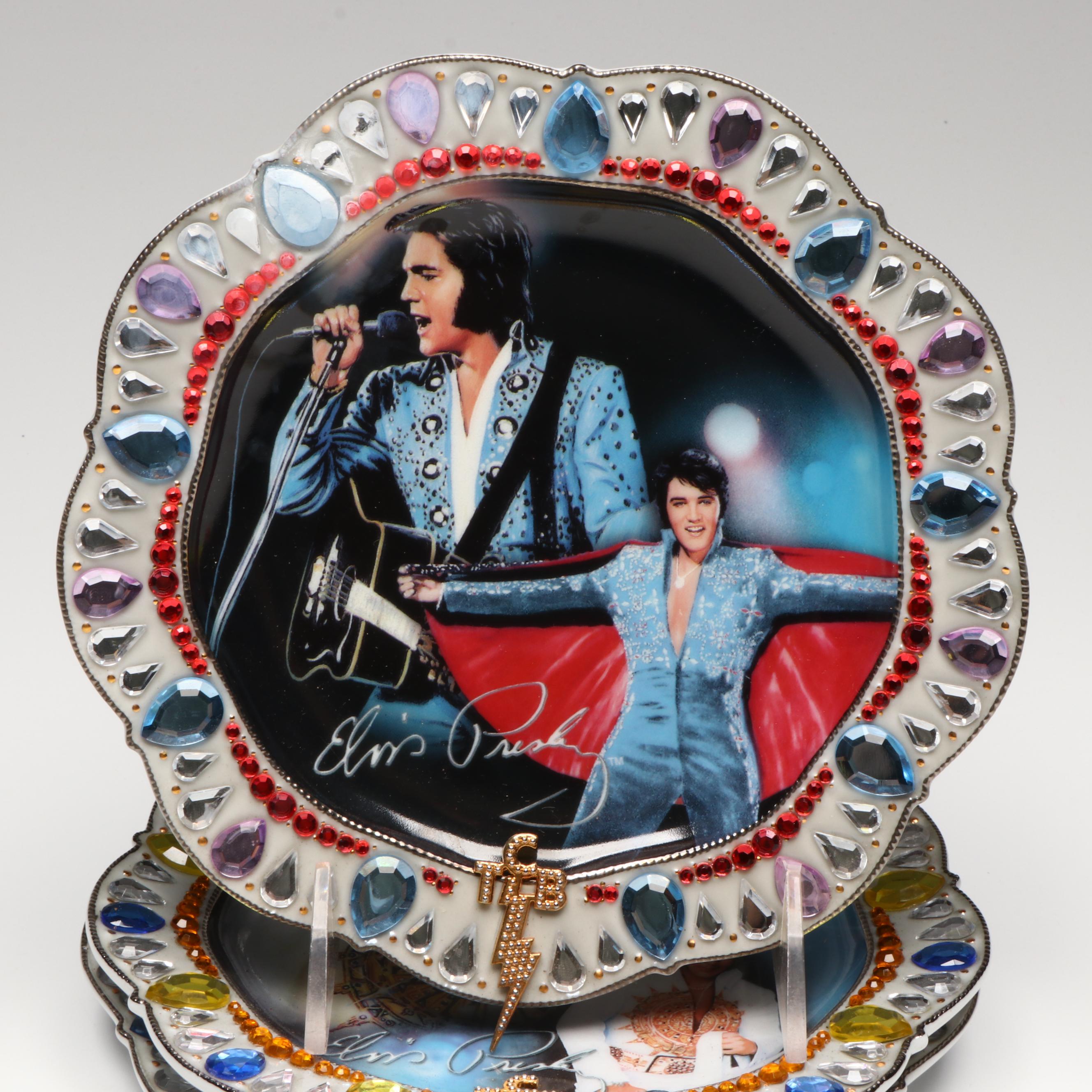 The Bradford Exhcnage "Forever the King" and "The King" Porcelain Plates