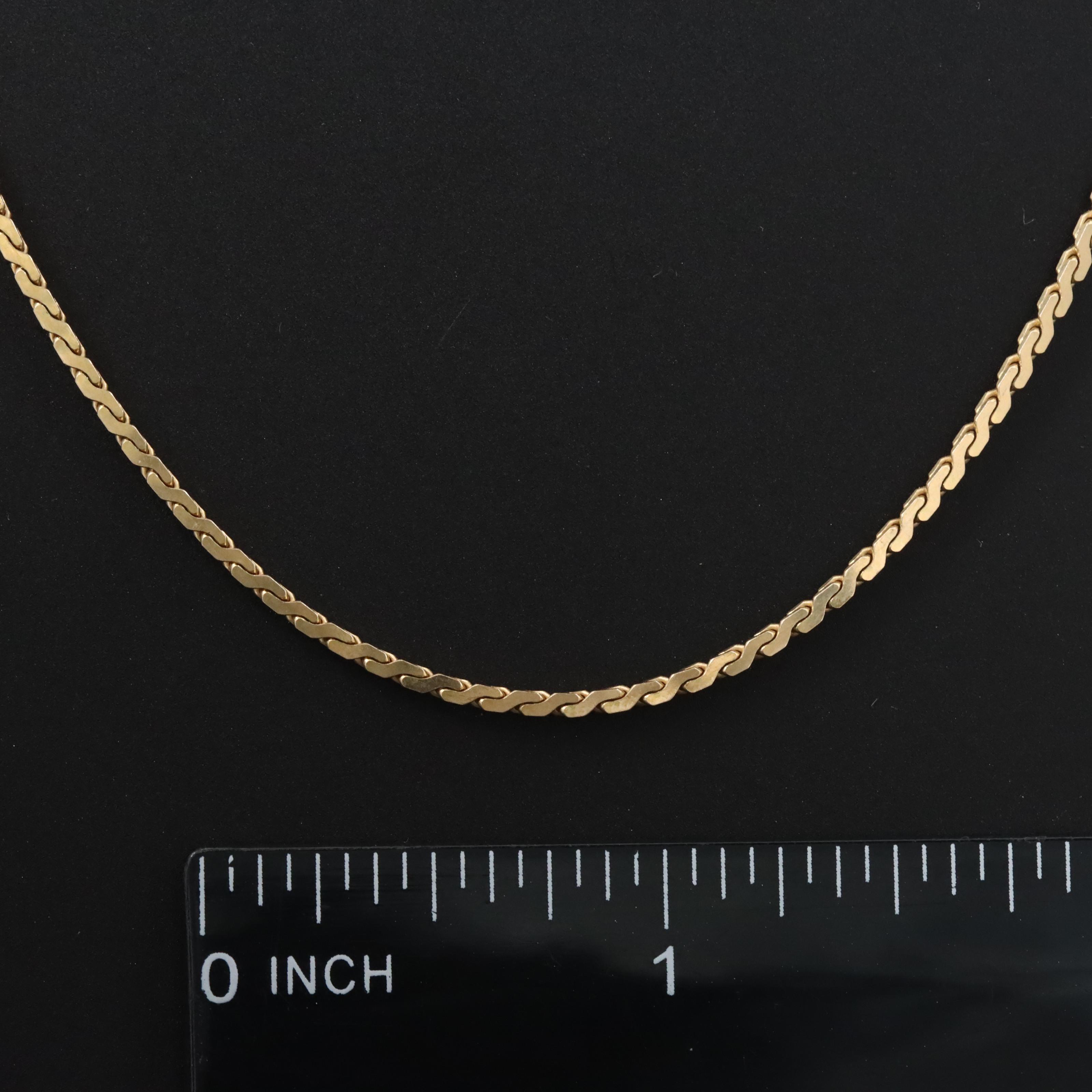 Italian 14K Serpentine Chain Necklace