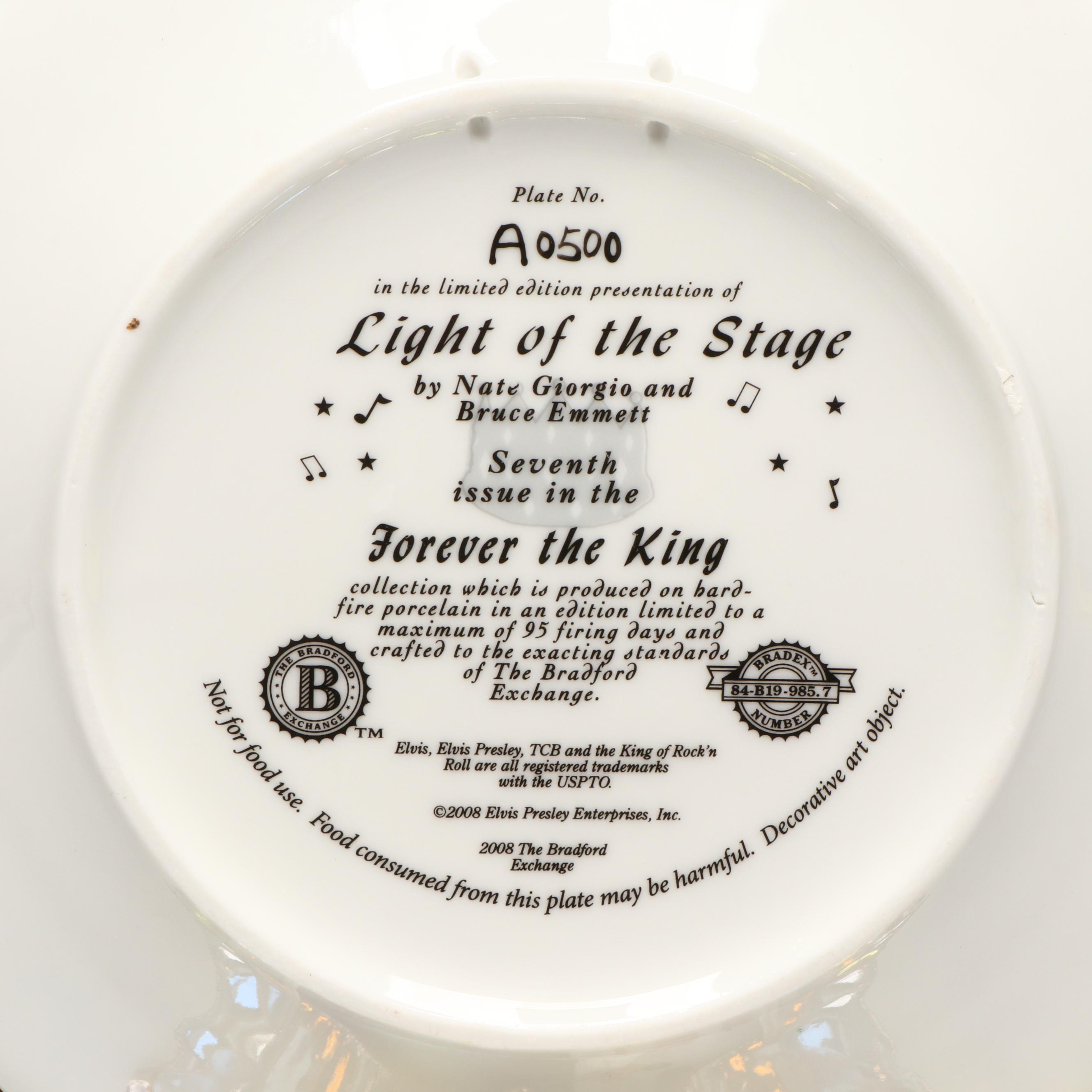 The Bradford Exhcnage "Forever the King" and "The King" Porcelain Plates