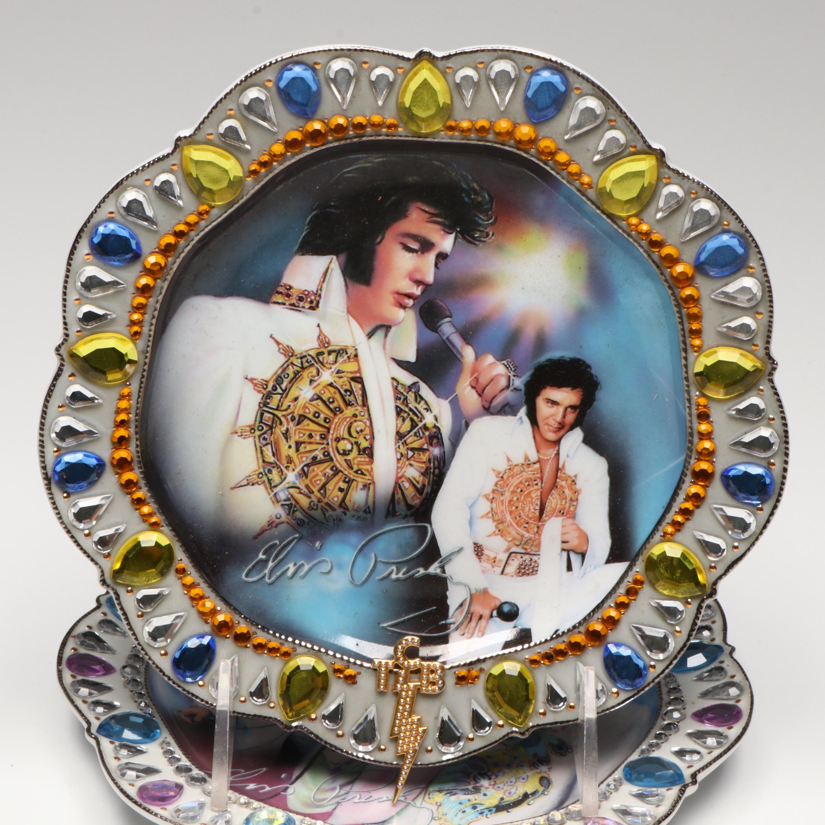 The Bradford Exhcnage "Forever the King" and "The King" Porcelain Plates