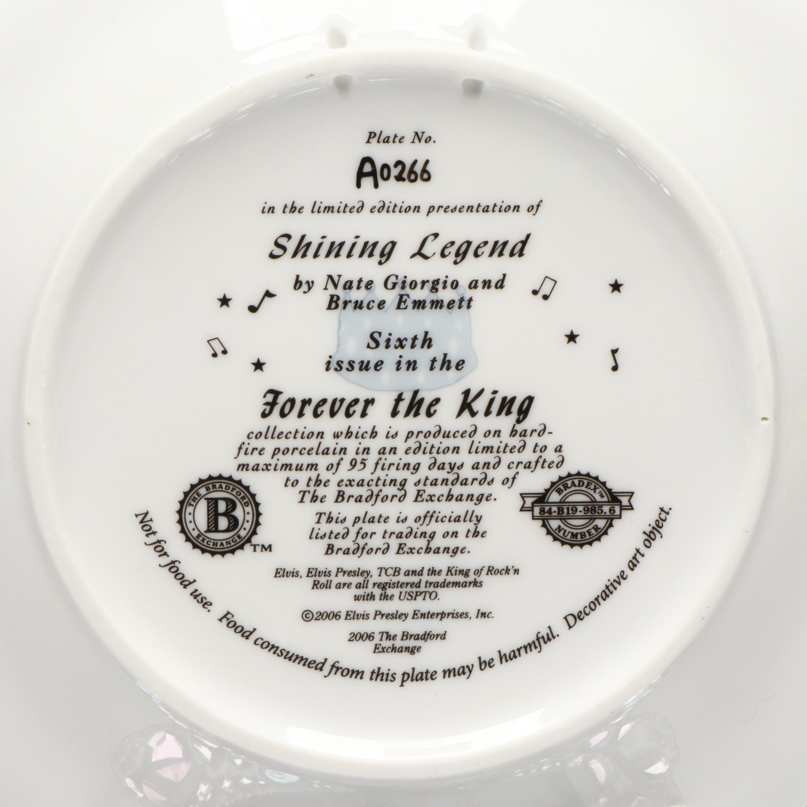 The Bradford Exhcnage "Forever the King" and "The King" Porcelain Plates