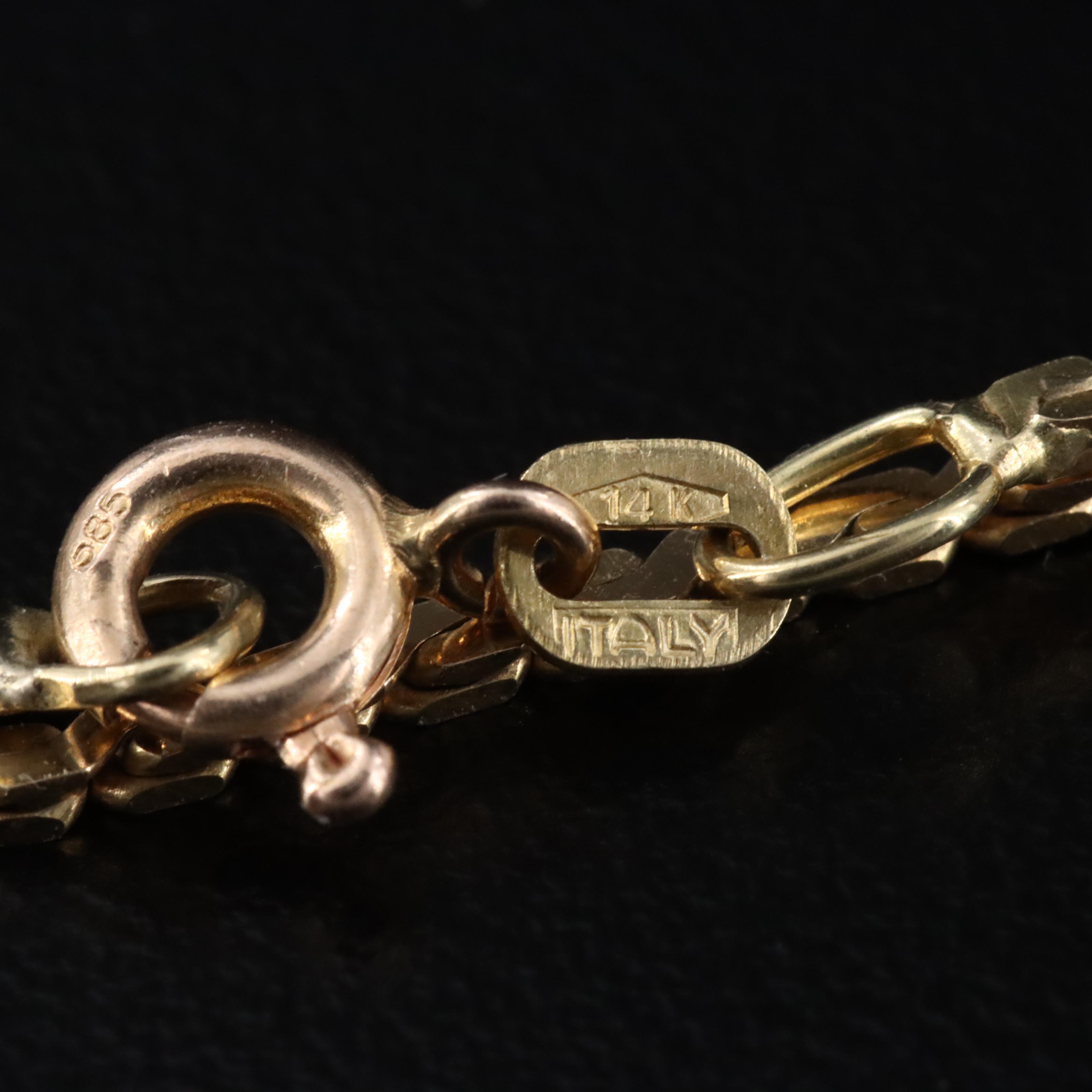 Italian 14K Serpentine Chain Necklace