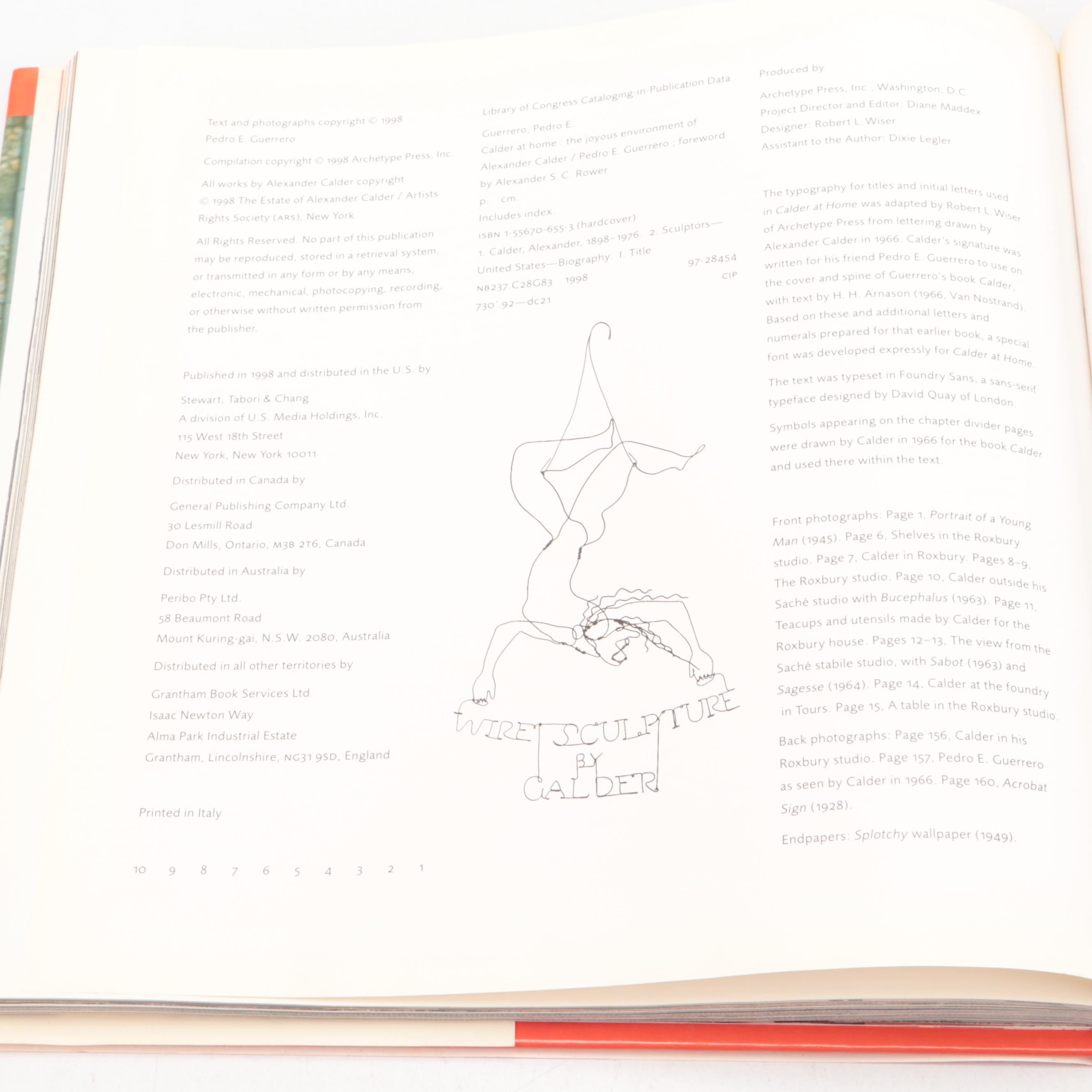 First Printing "Calder at Home" by Pedro E. Guerrero, 1998