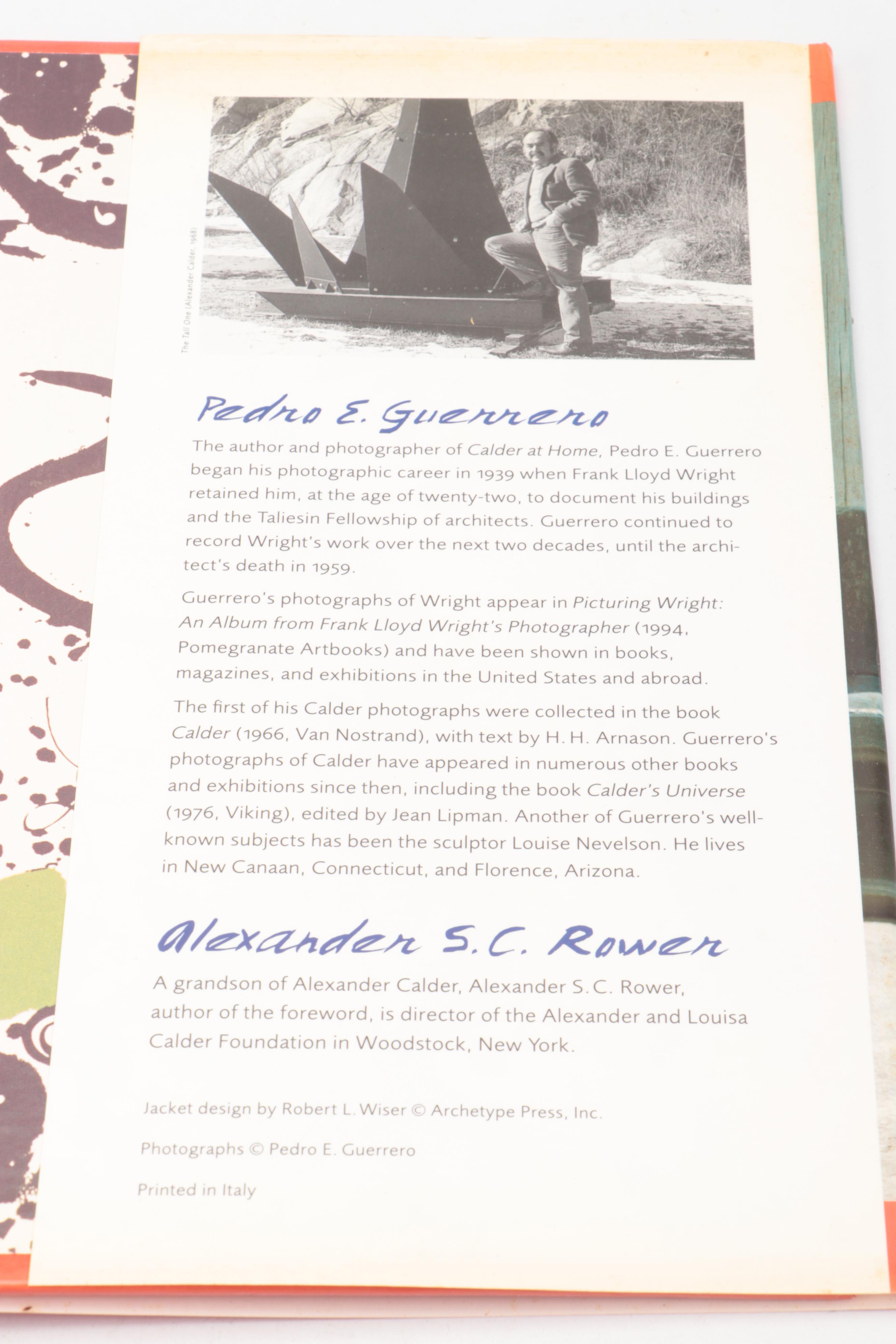 First Printing "Calder at Home" by Pedro E. Guerrero, 1998