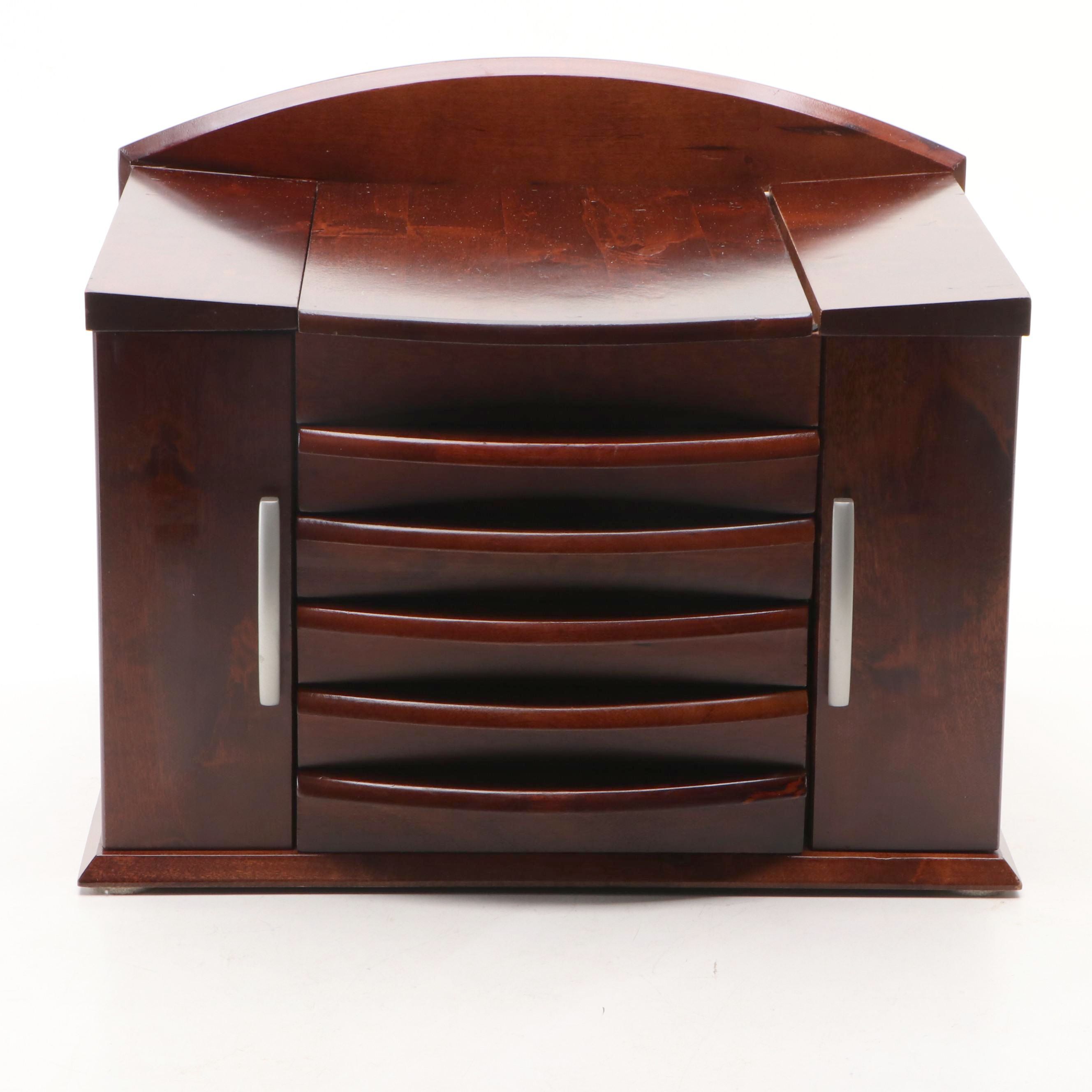 Mid Century Modern Style Wood Jewelry Box