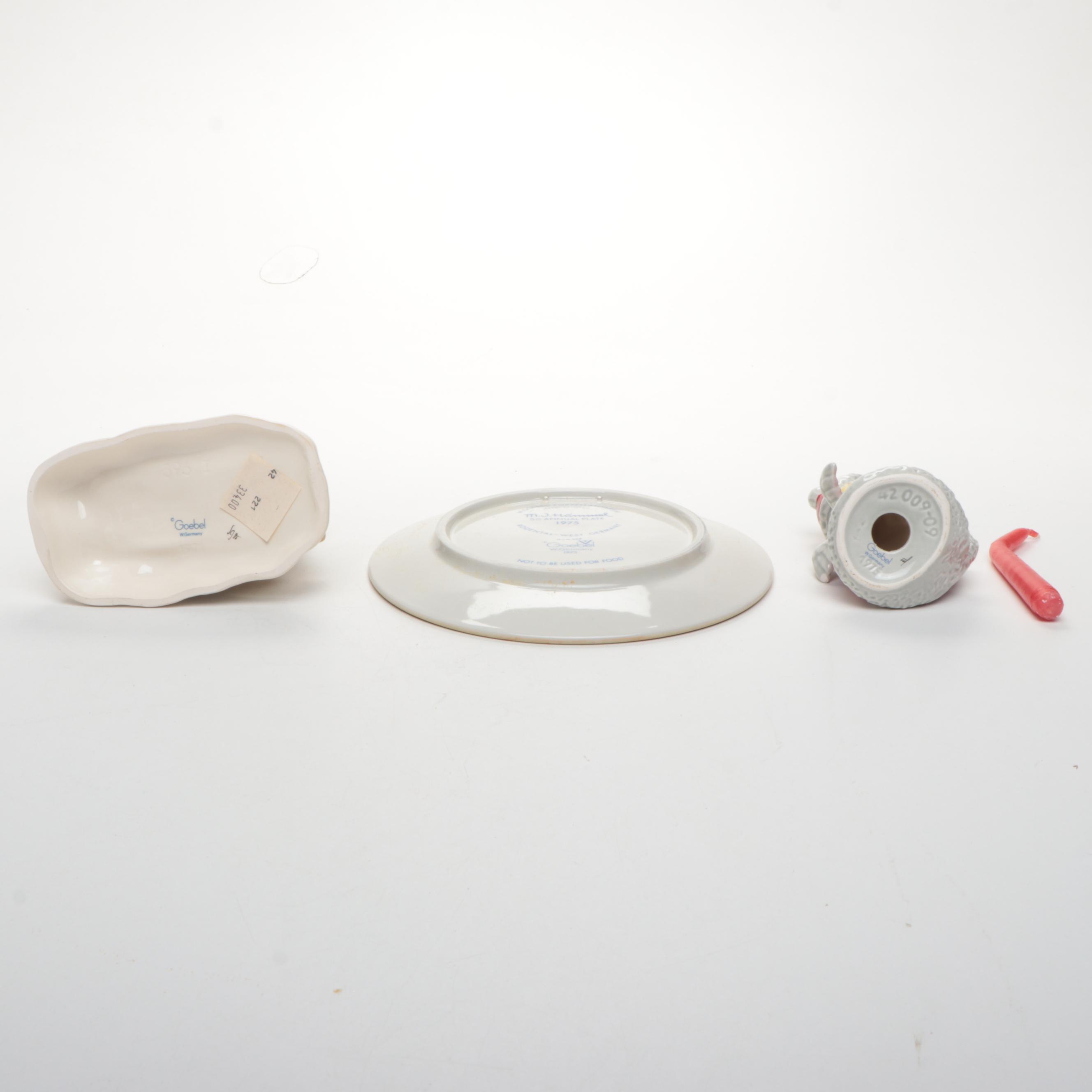 Goebel "It's Cold" and More Porcelain Figurines, Plates, and Snow Globe