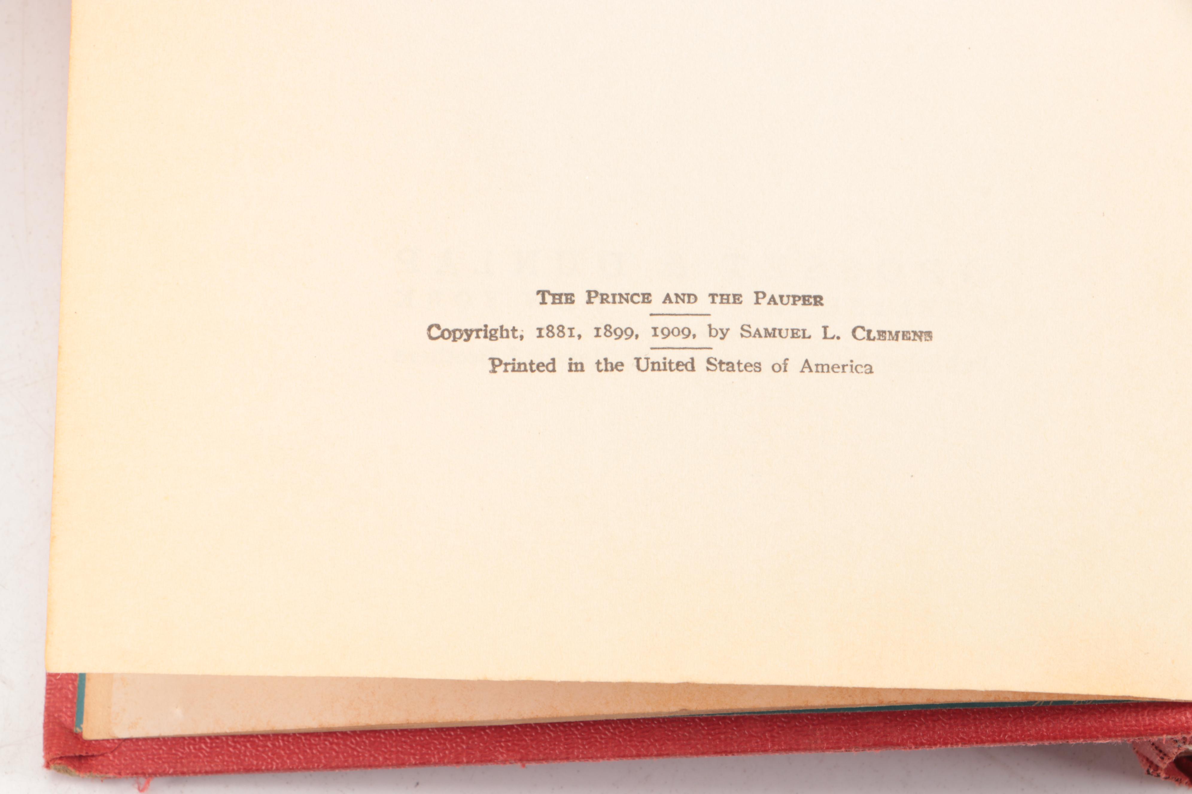 "The Prince and the Pauper" by Mark Twain, circa 1937