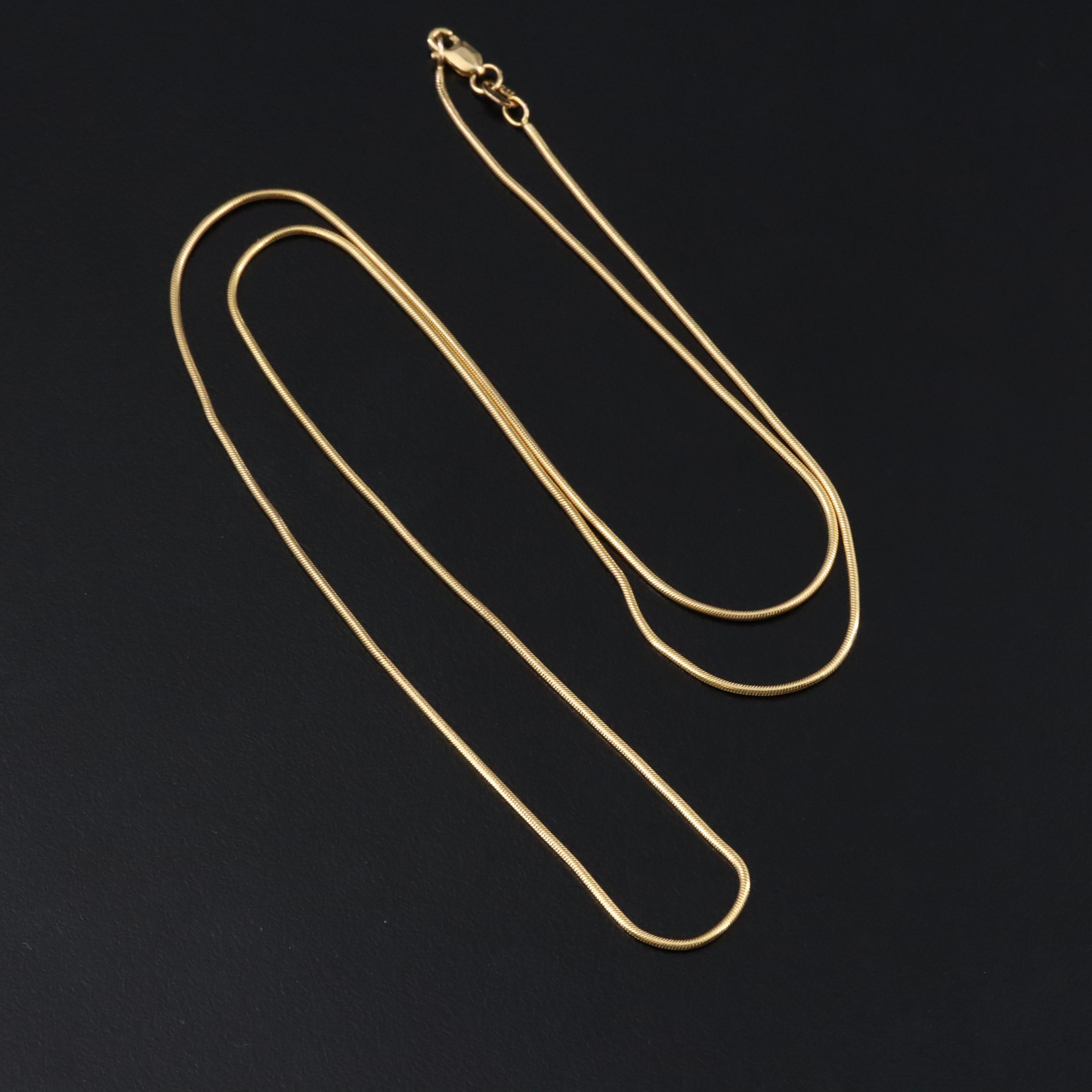 Italian 14K Snake Chain Necklace