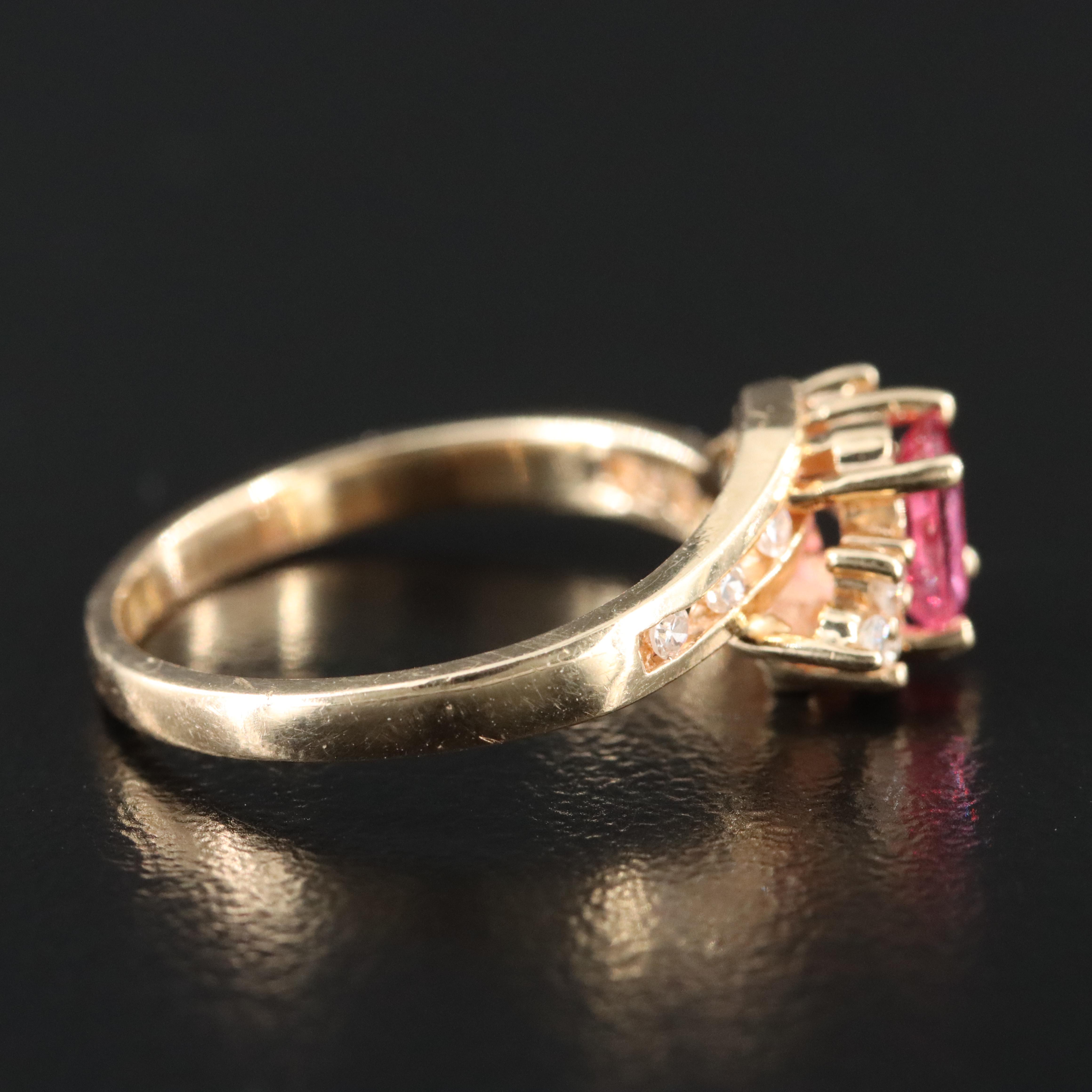 14K Ruby and Diamond Ring