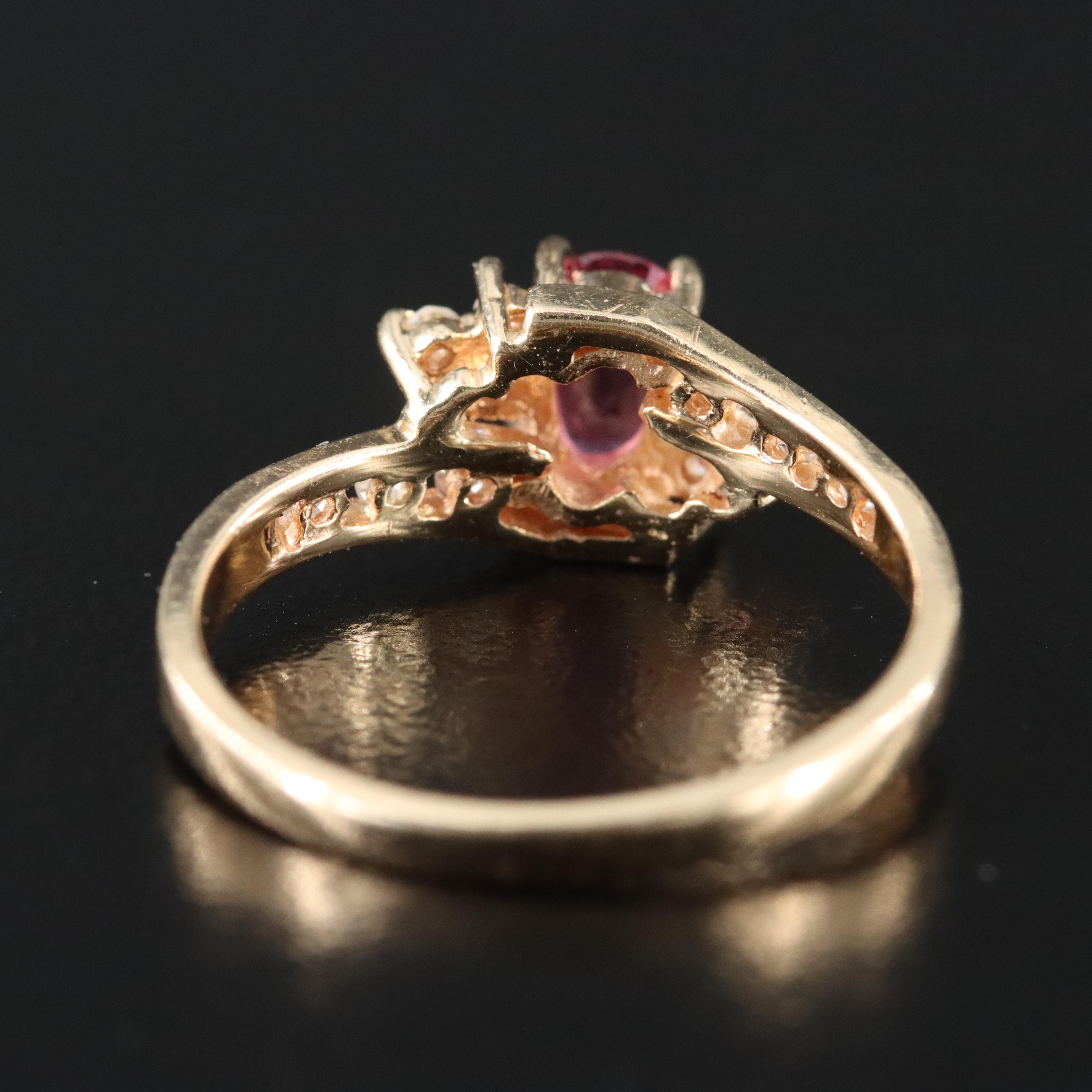14K Ruby and Diamond Ring