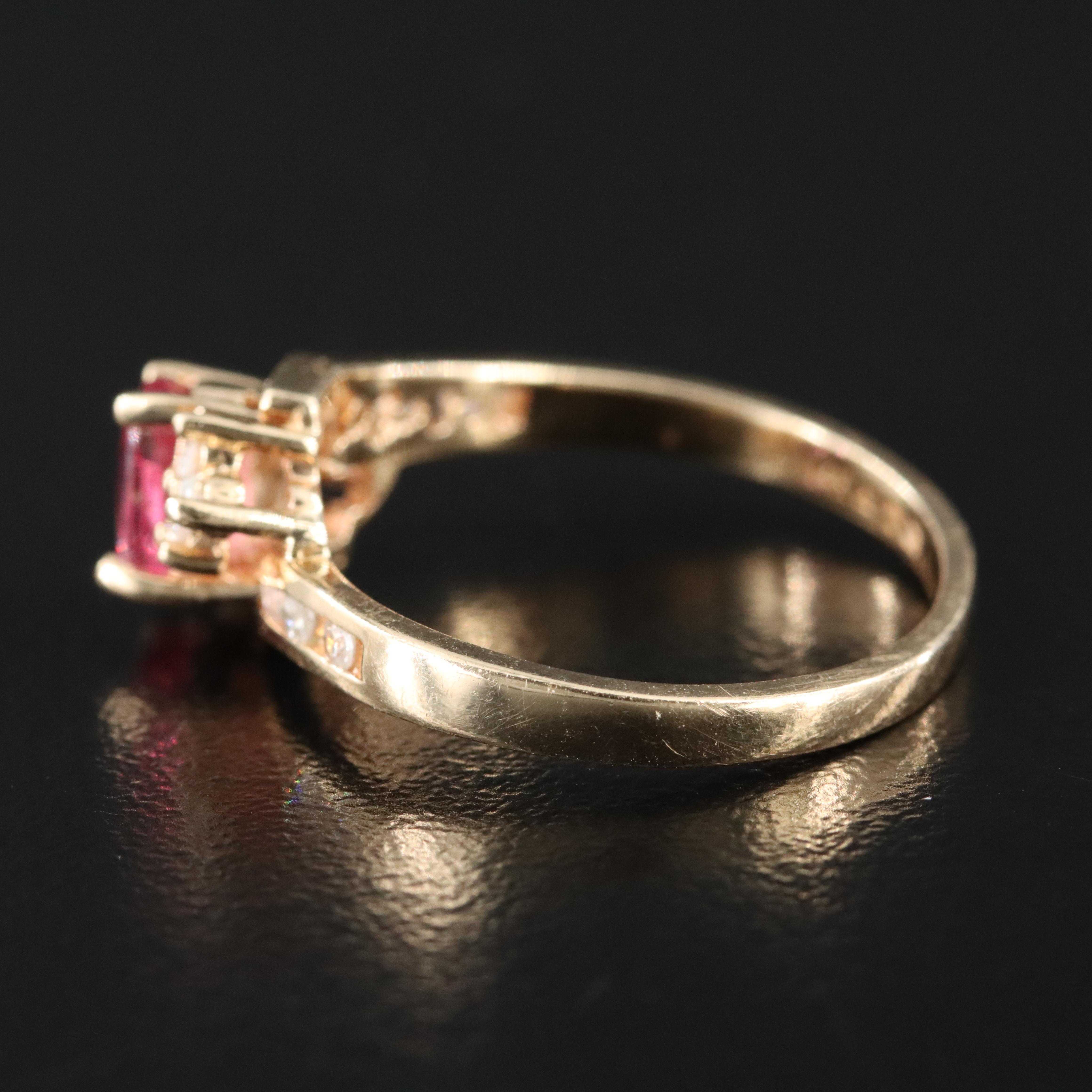 14K Ruby and Diamond Ring
