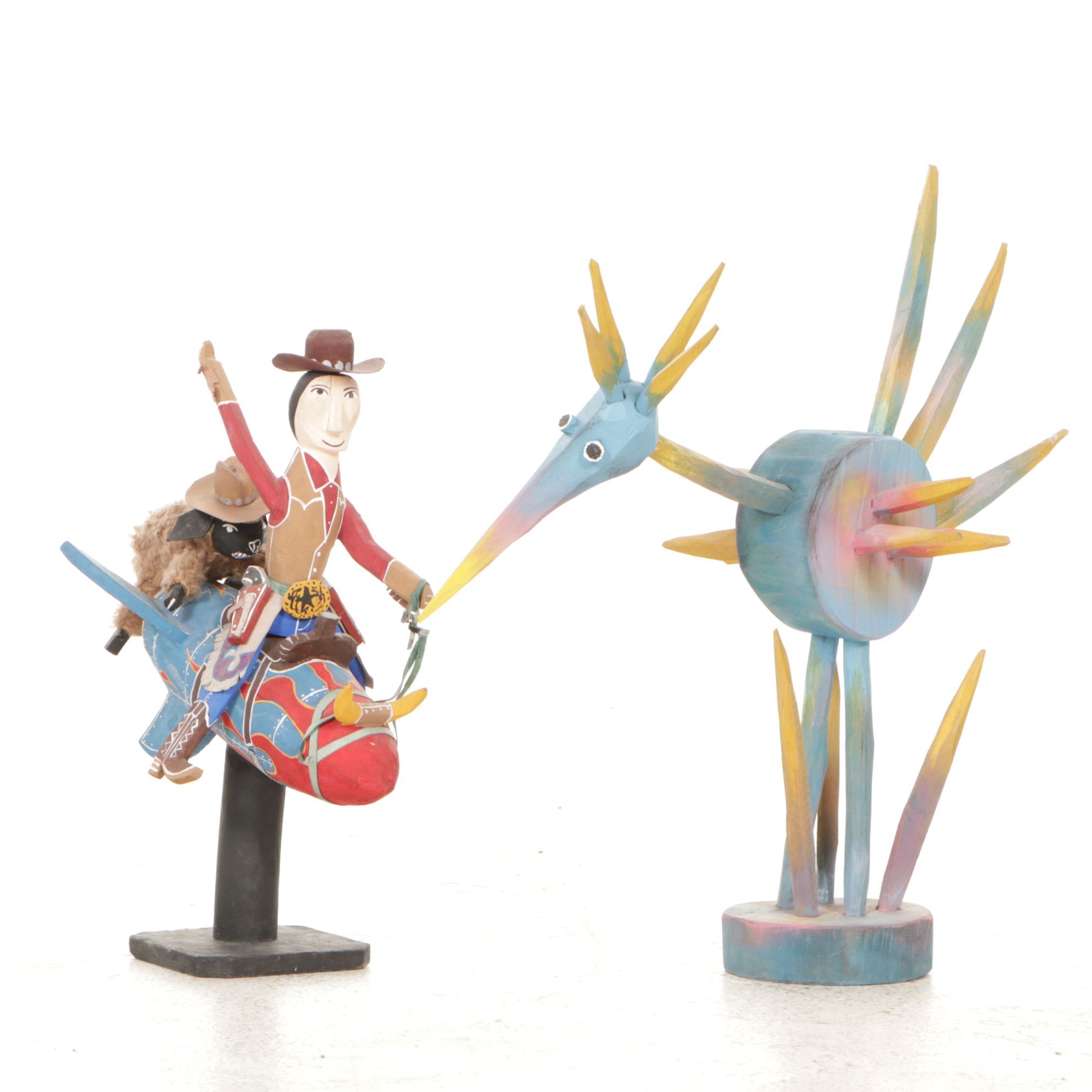 Delbert Duck Navajo Folk Art and Other Handmade Wooden Sculpture