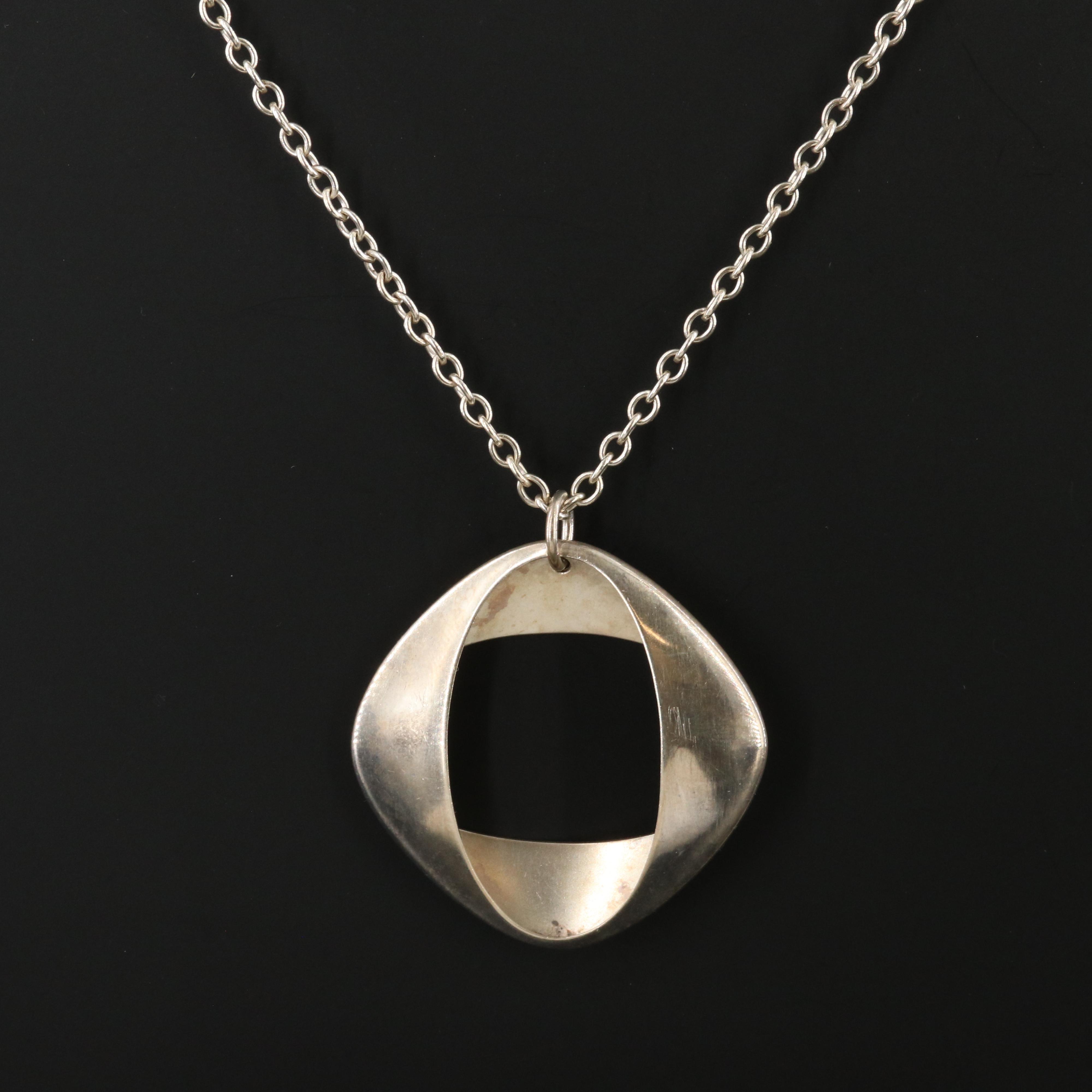 Henning Koppel for Georg Jensen Sterling Pendant Necklace No. 368