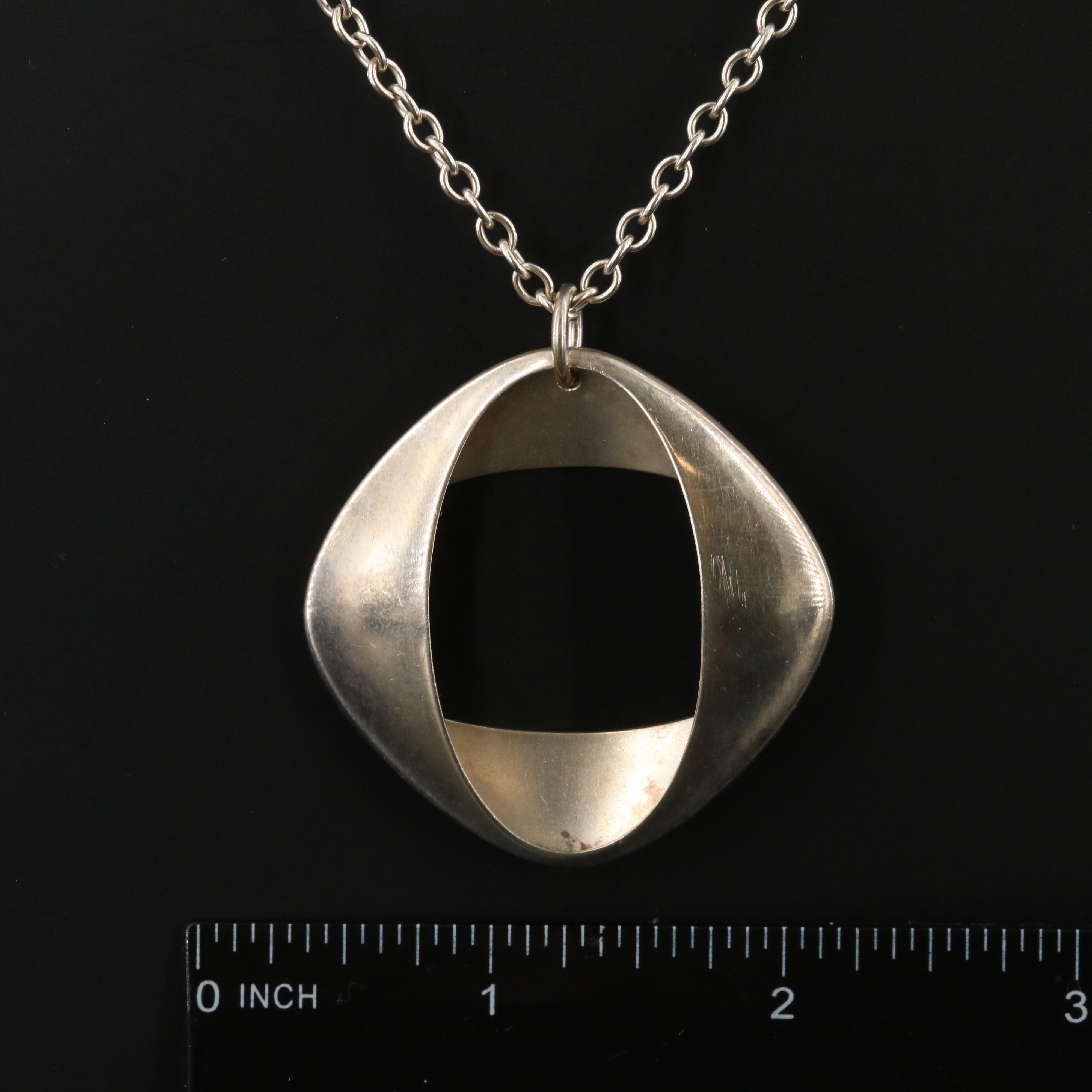 Henning Koppel for Georg Jensen Sterling Pendant Necklace No. 368
