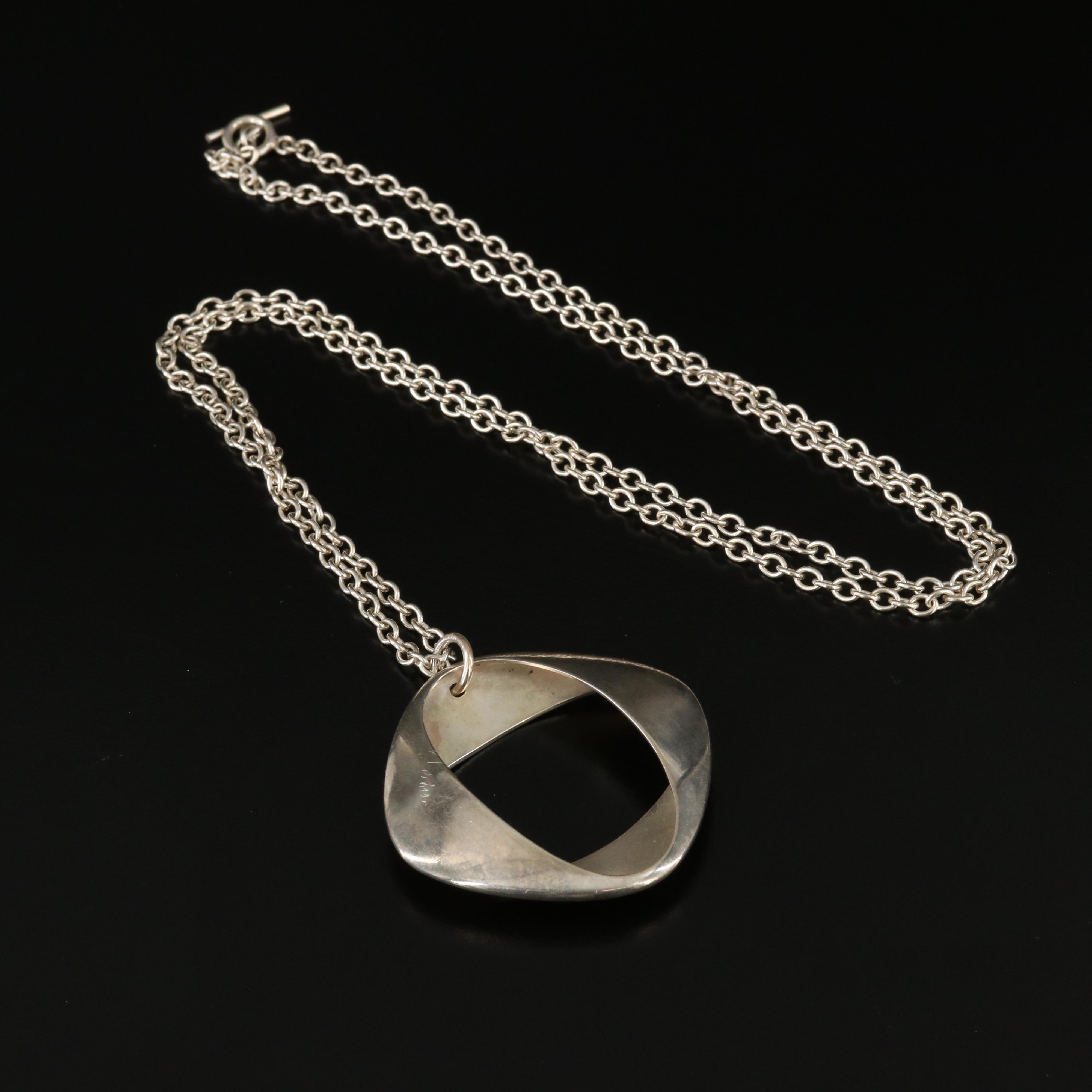 Henning Koppel for Georg Jensen Sterling Pendant Necklace No. 368