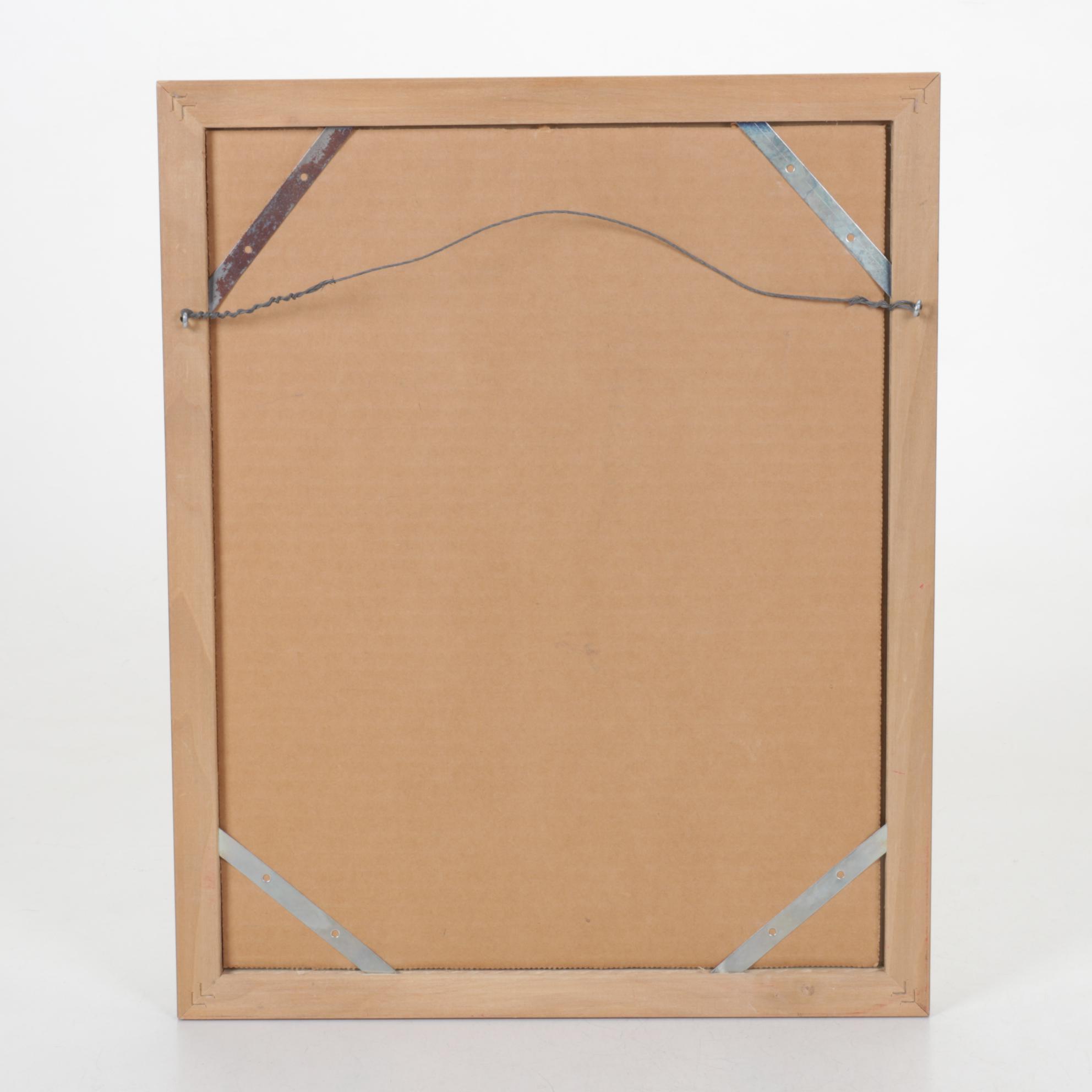 Lithograph Print "Devotion" After Achille Devéria, Mid to Late 19th C.