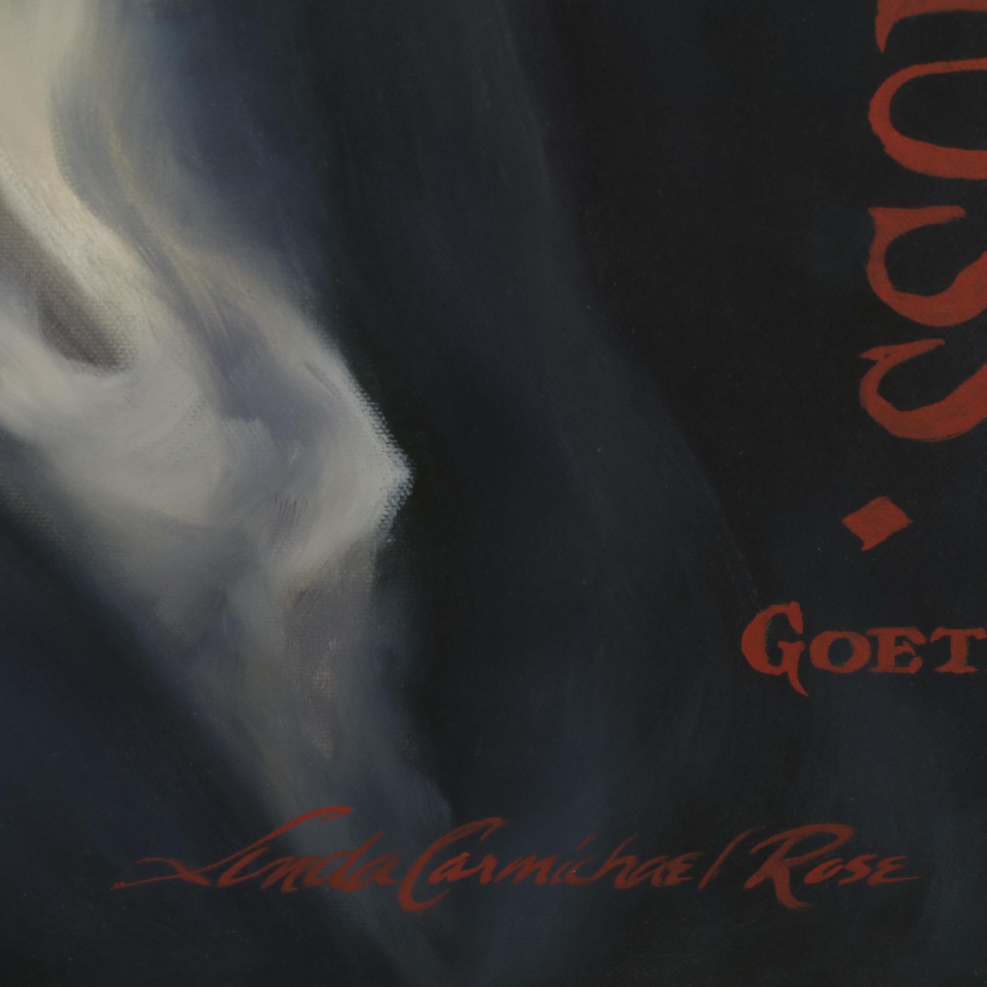 Linda Carmichael Rose Portrait Oil Painting, Late 20th Century