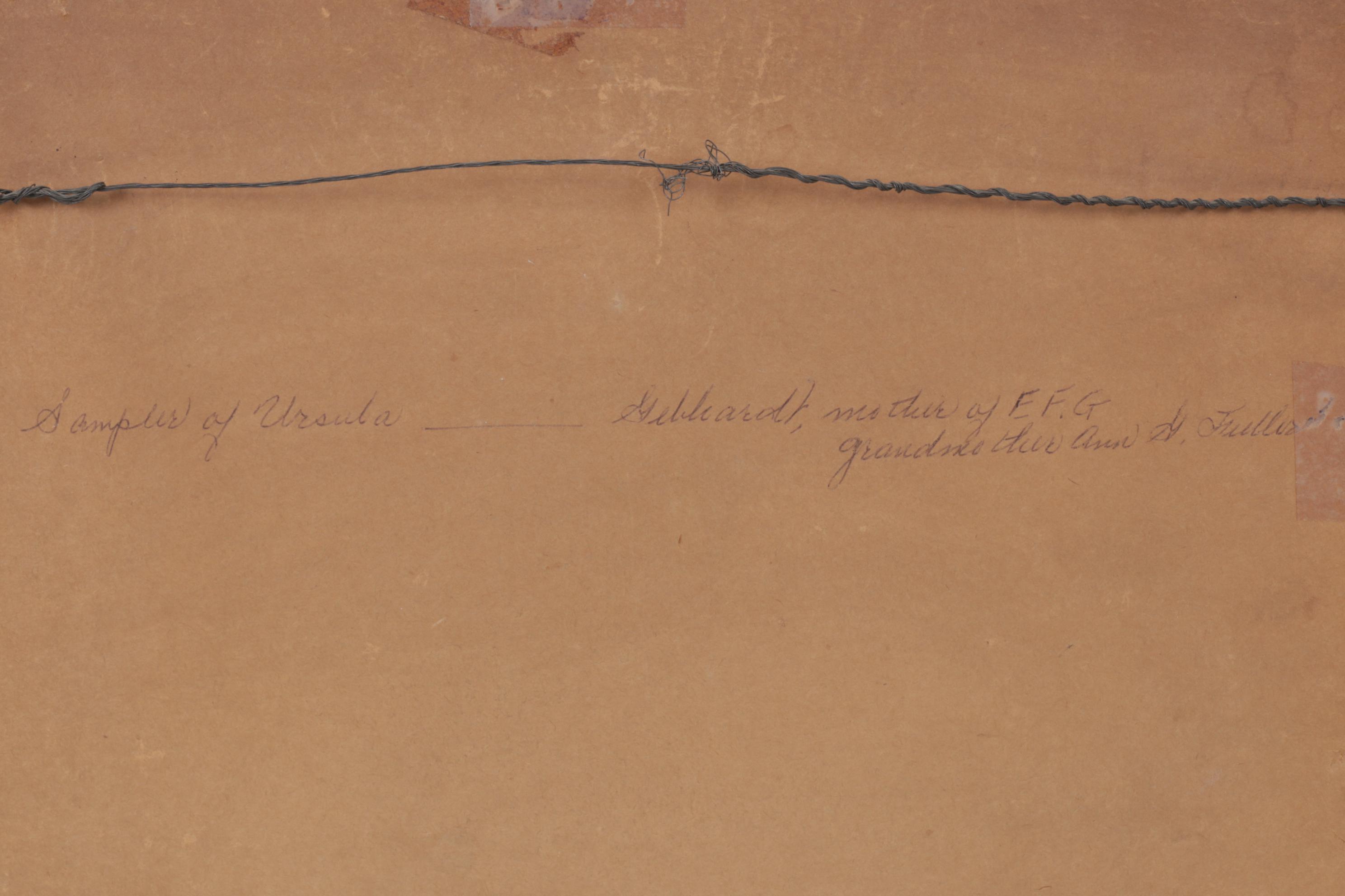 Framed Cross-Stitch Sampler, Vintage