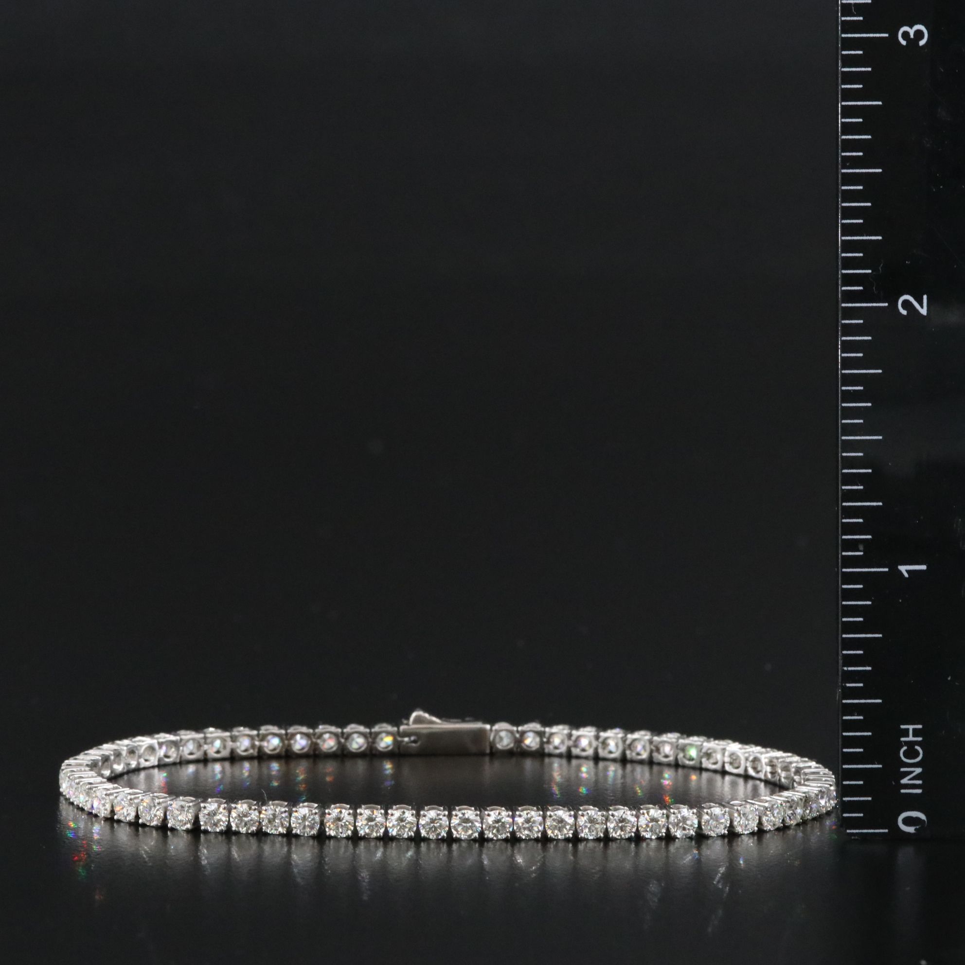 Platinum 5.65 CTW Diamond Line Bracelet