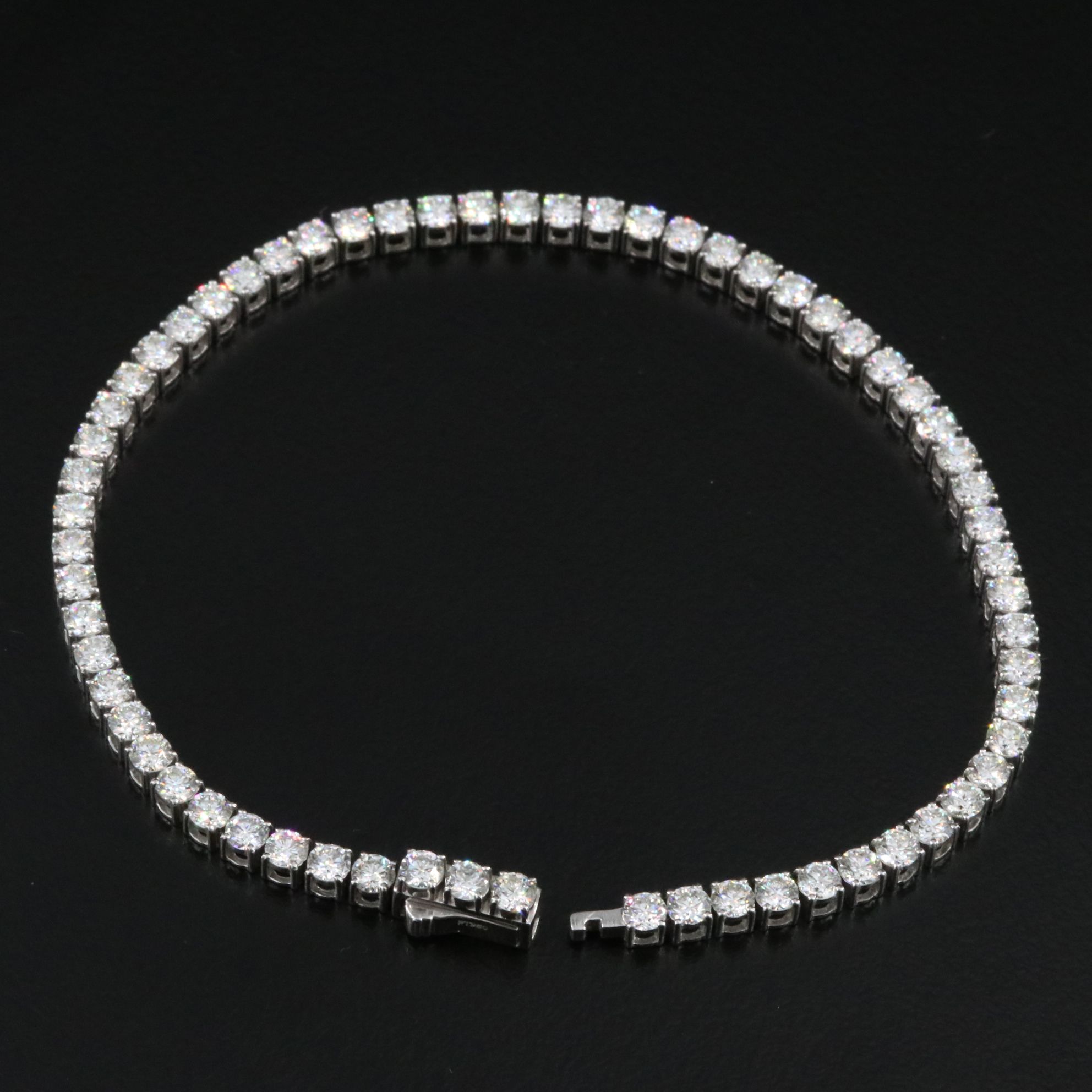 Platinum 5.65 CTW Diamond Line Bracelet