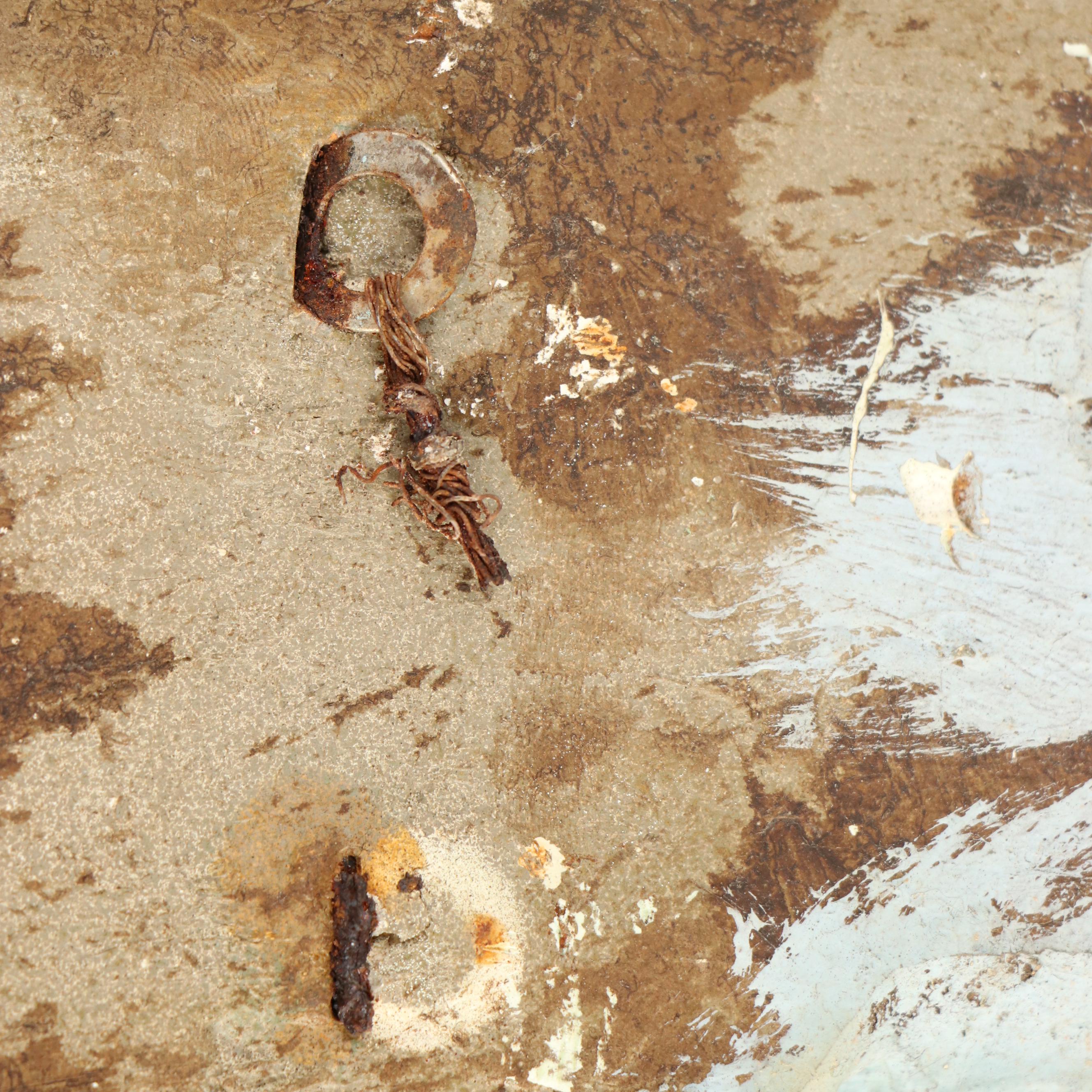 Pair of Baroque Style Paint-Decorated Concrete Cherub Wall Pockets