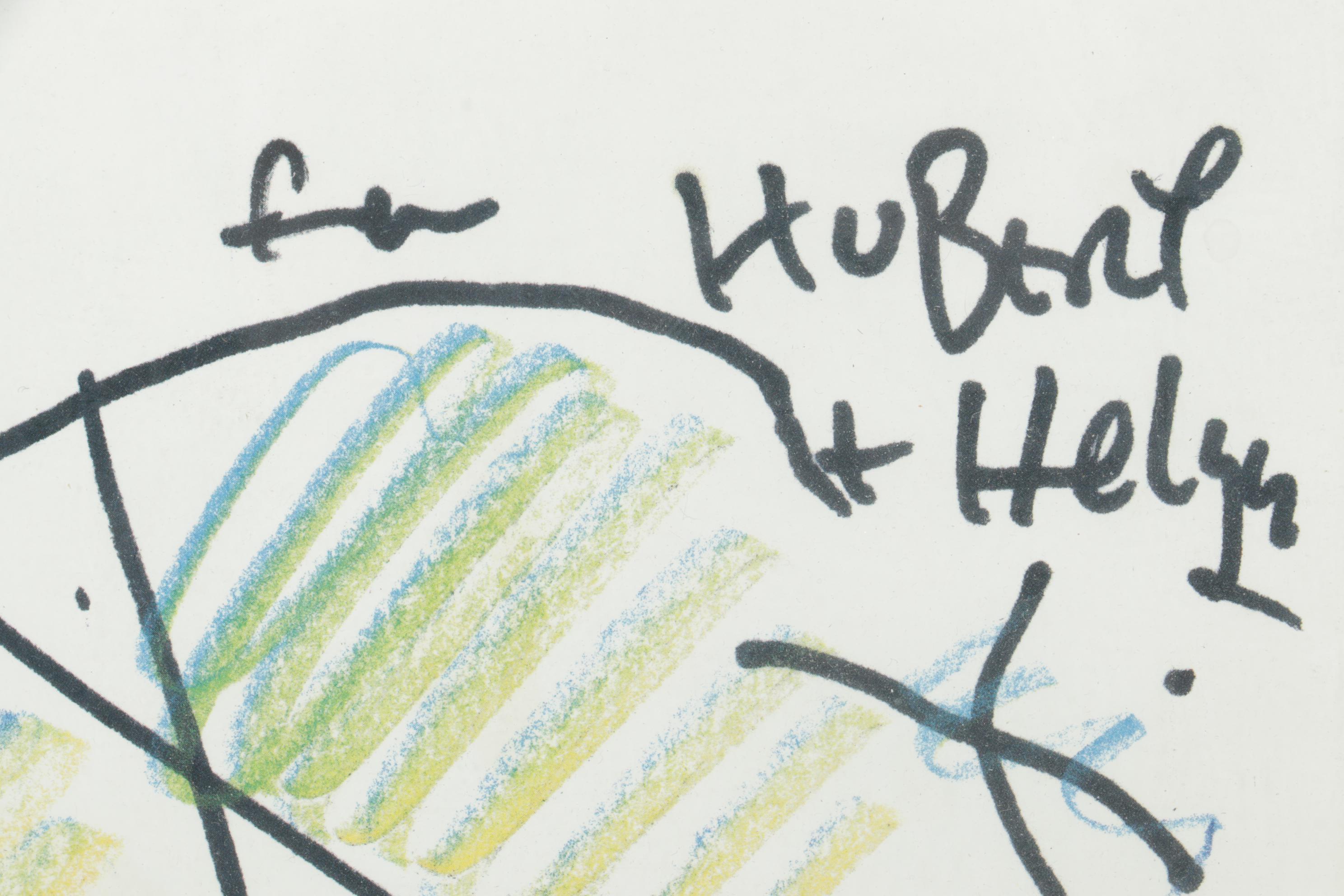 Abstract Lithograph Portrait "Spagio's" After Peter Max