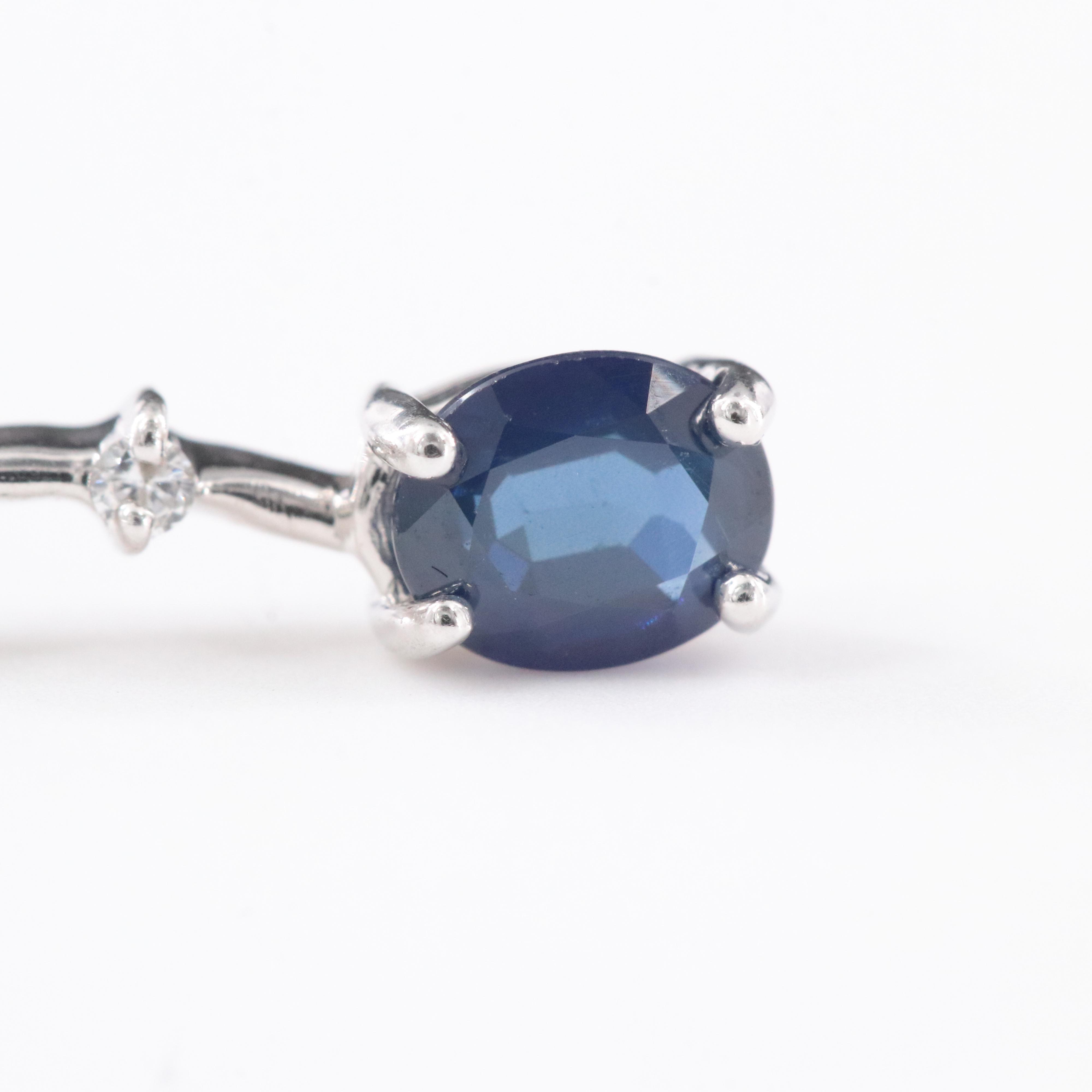 14K Sapphire and Diamond Earrings