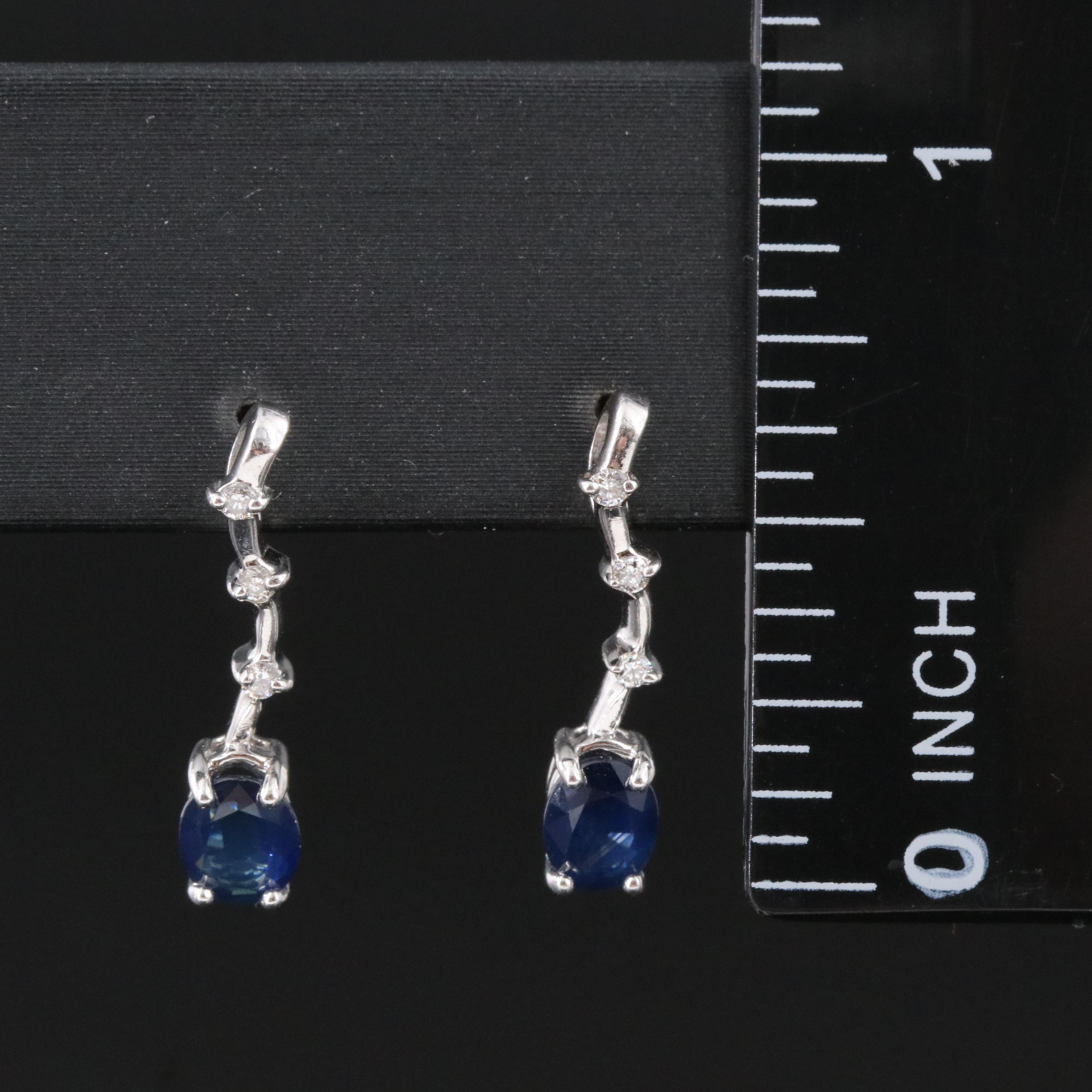 14K Sapphire and Diamond Earrings