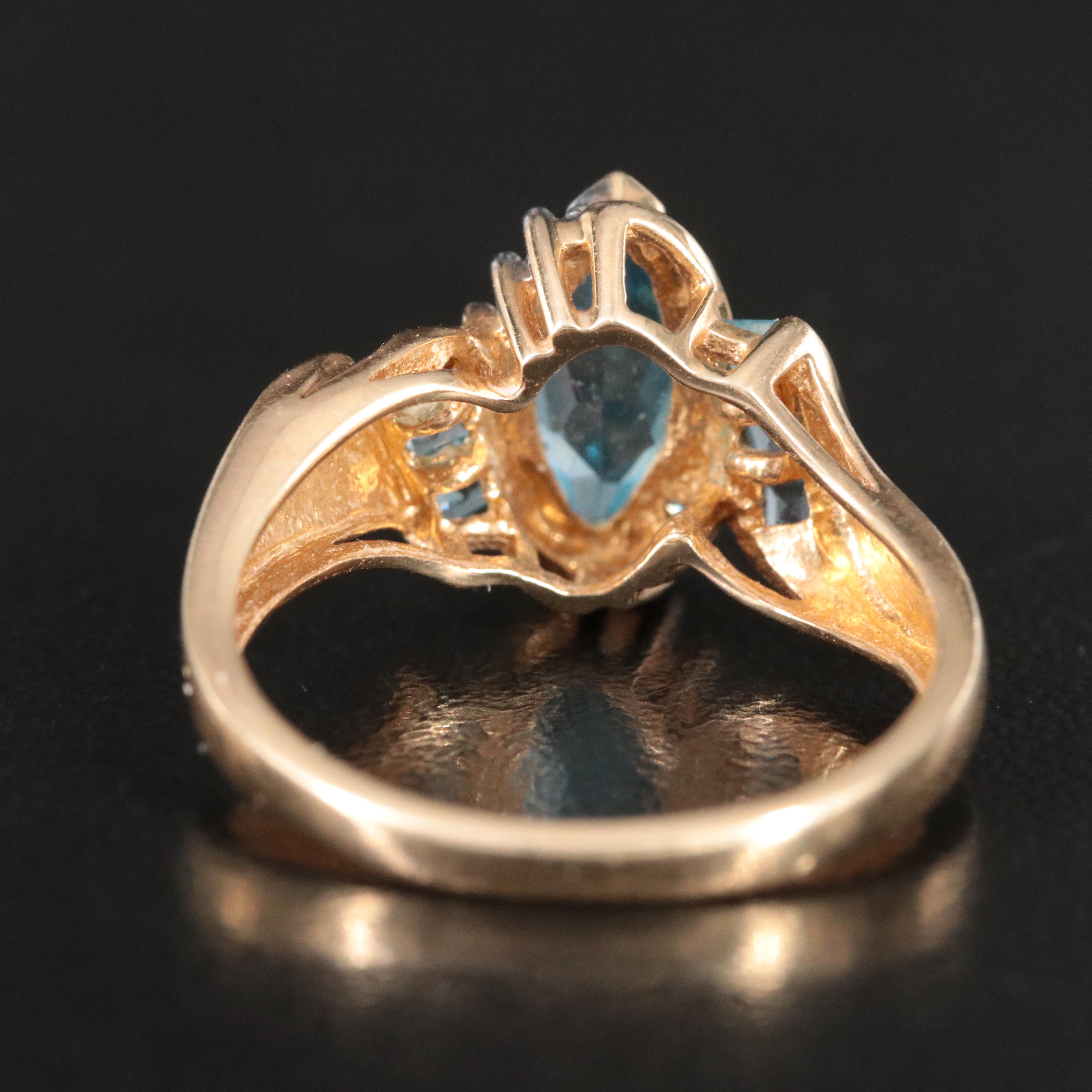 10K Topaz and Diamond Ring