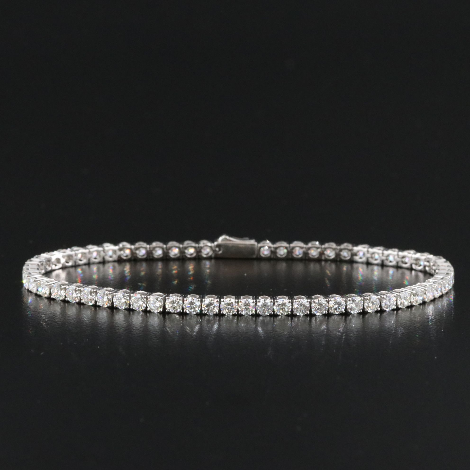 Platinum 6.06 CTW Diamond Line Bracelet