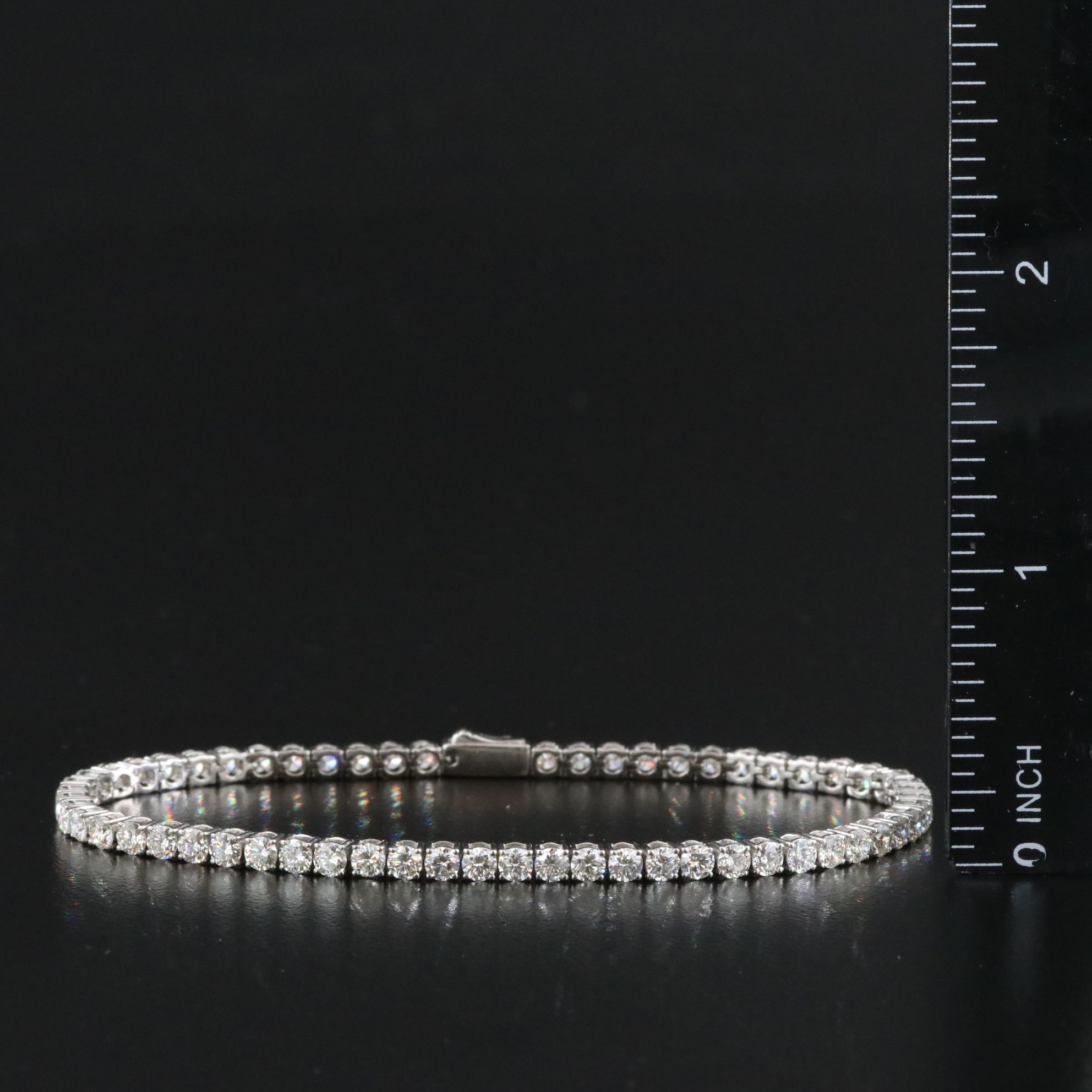 Platinum 6.06 CTW Diamond Line Bracelet