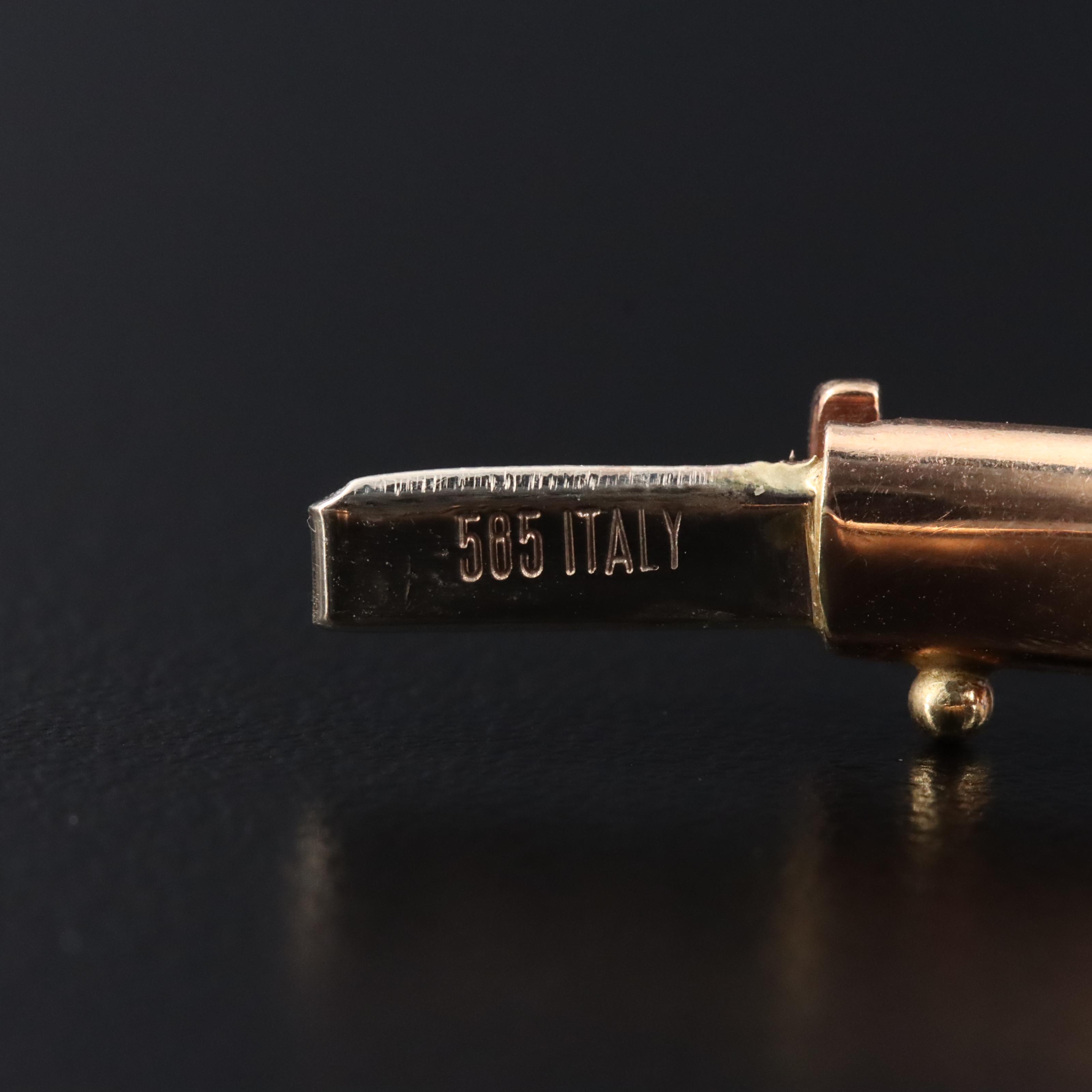 Italian 14K Rose Gold Hinged Bracelet