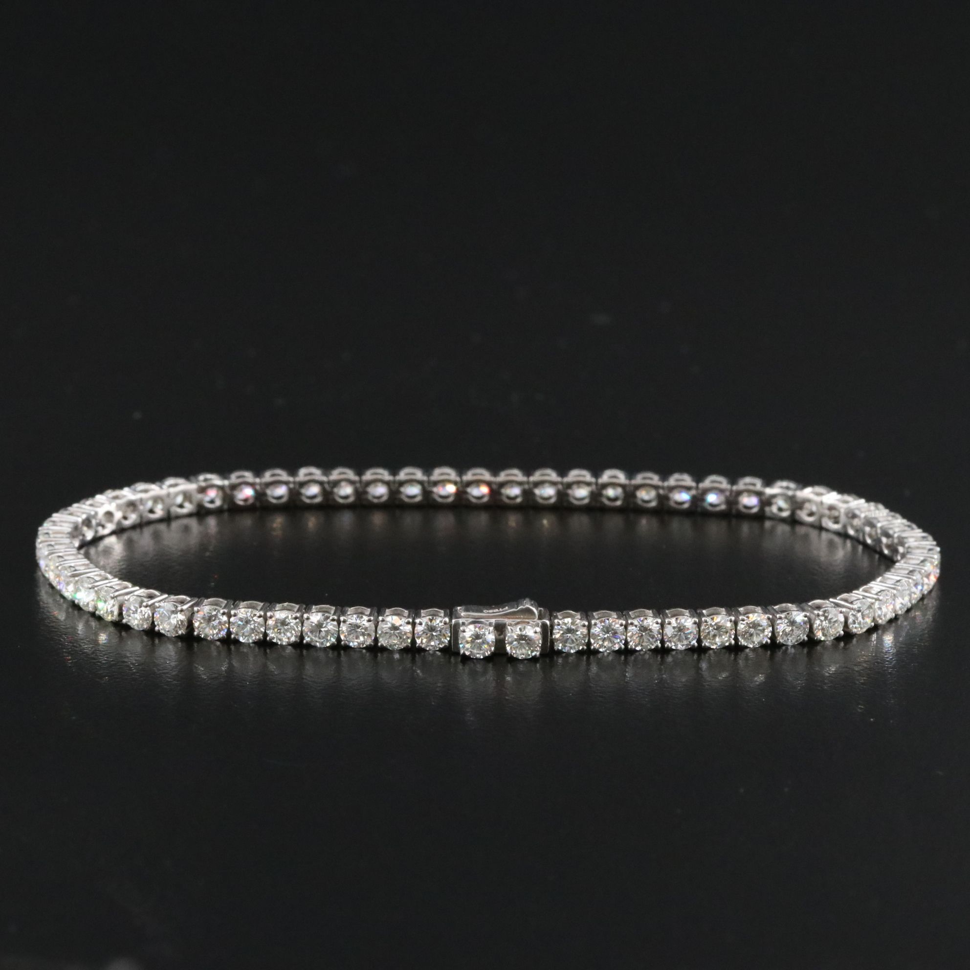Platinum 6.06 CTW Diamond Line Bracelet