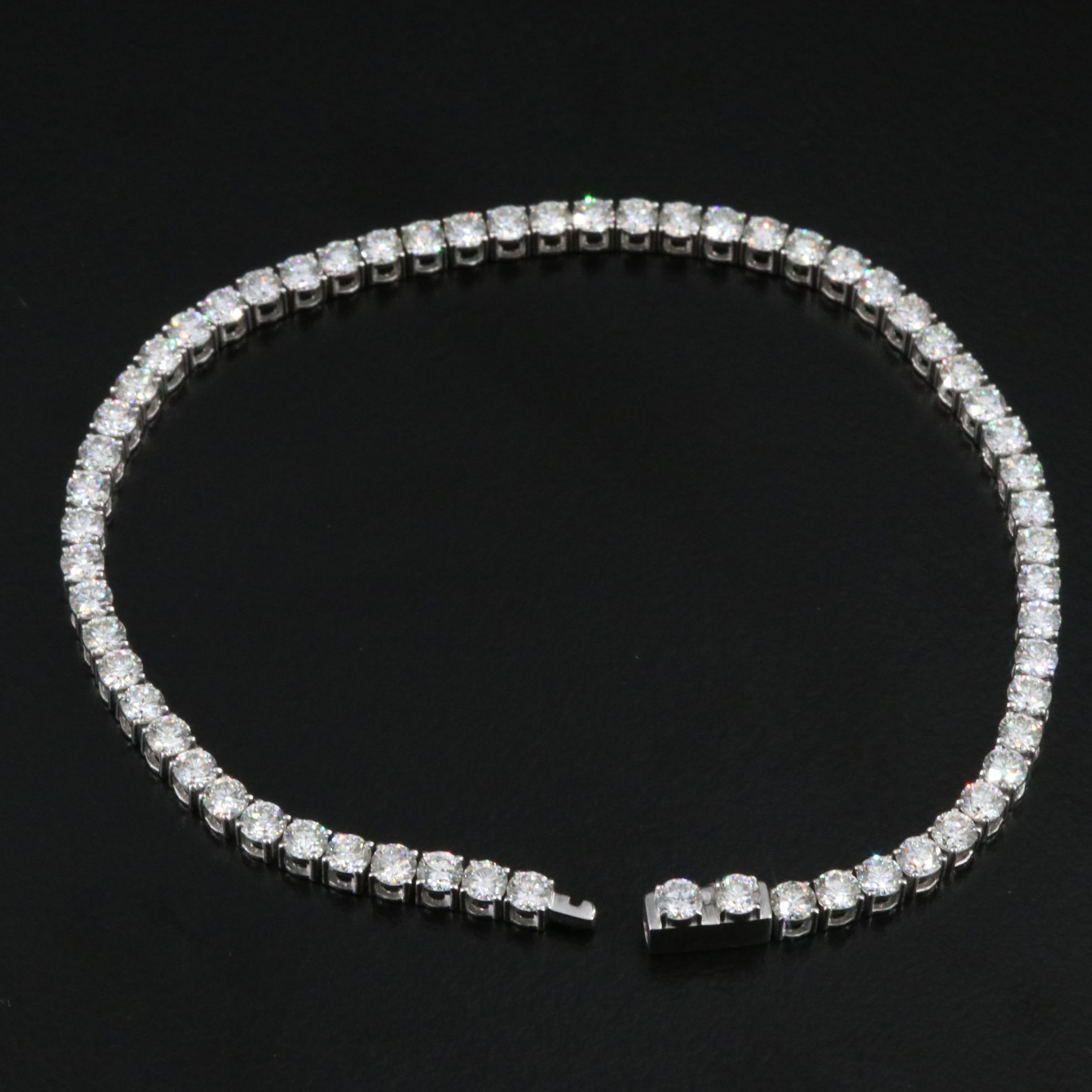 Platinum 6.06 CTW Diamond Line Bracelet