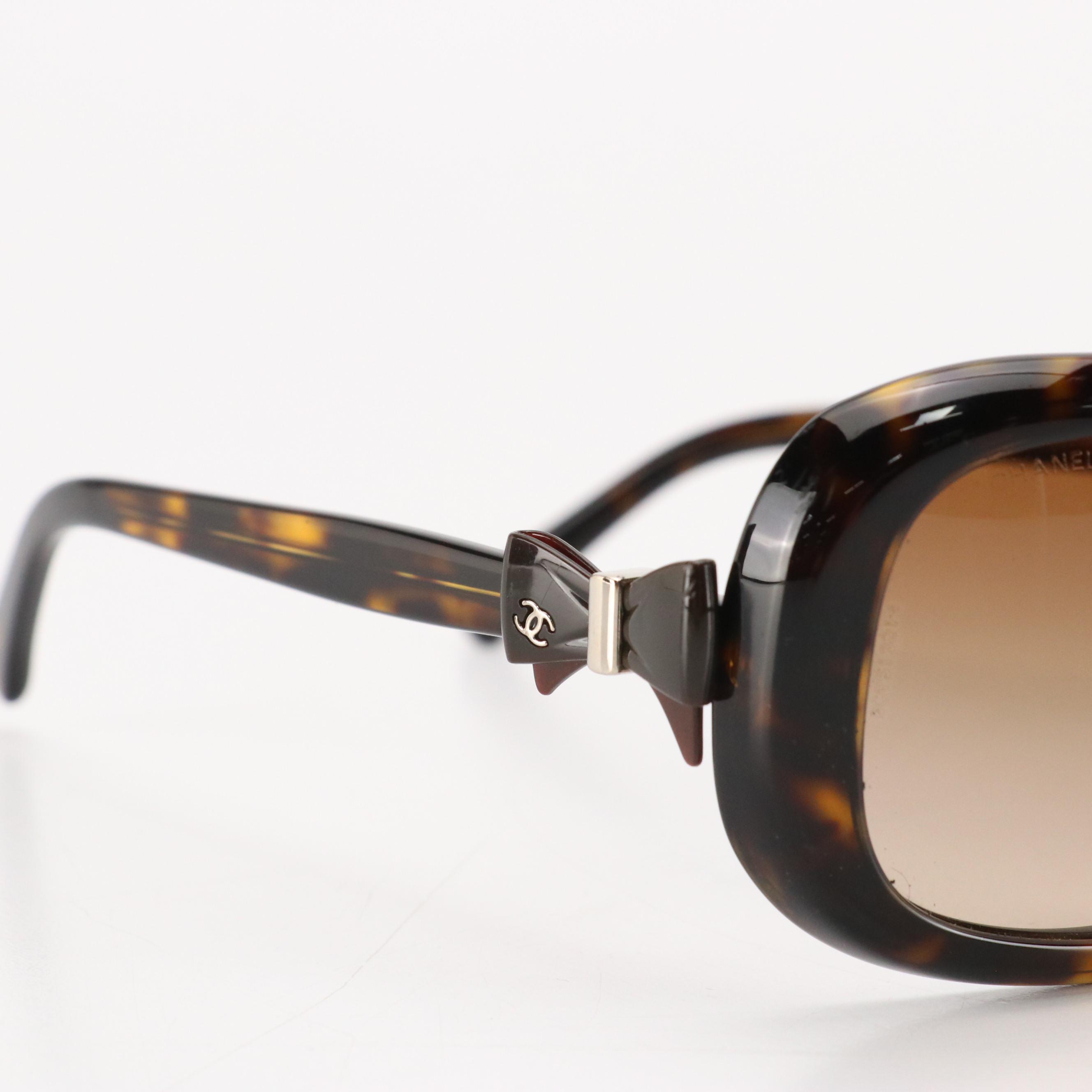 Chanel 5170 Havana Bow Sunglasses with Case