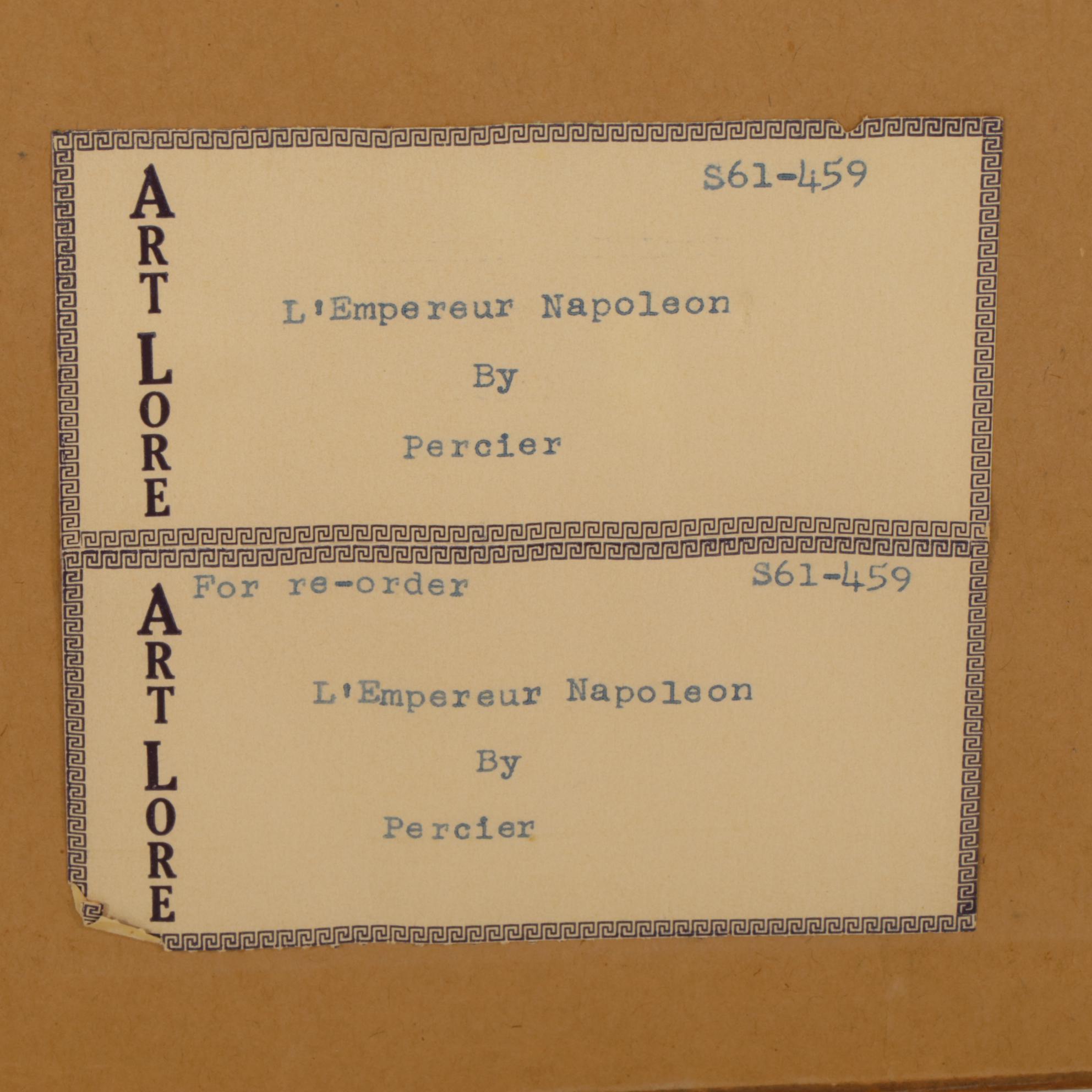 C. Percier and J.B. Isabey "L'Empereur en Grand Costume" Hand Colored Engraving