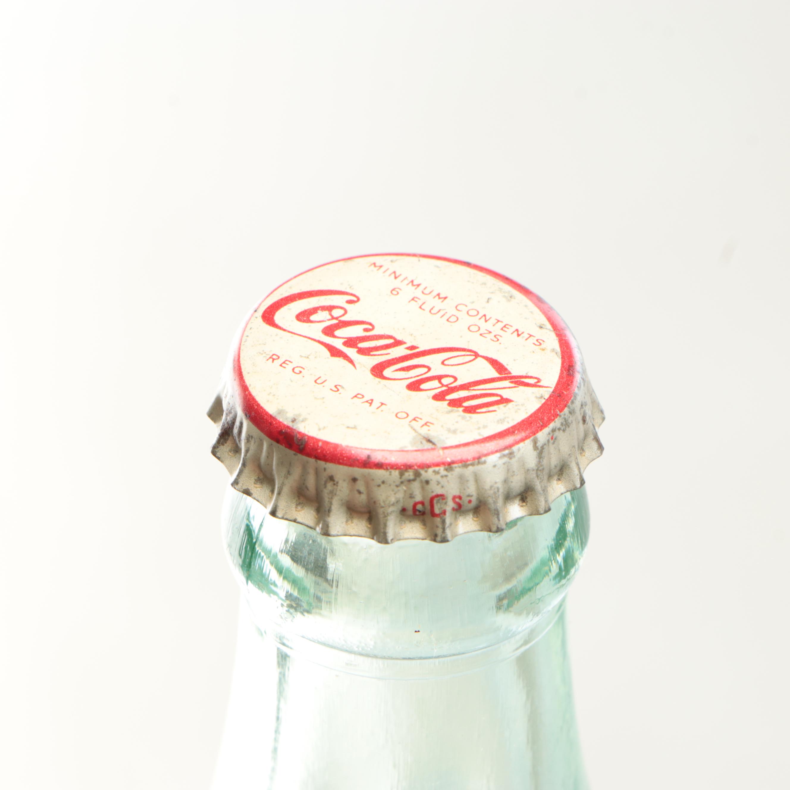 Coca-Cola, Hires, Pepsi-Cola Wooden Crates with Bottles, Mid-20th Century