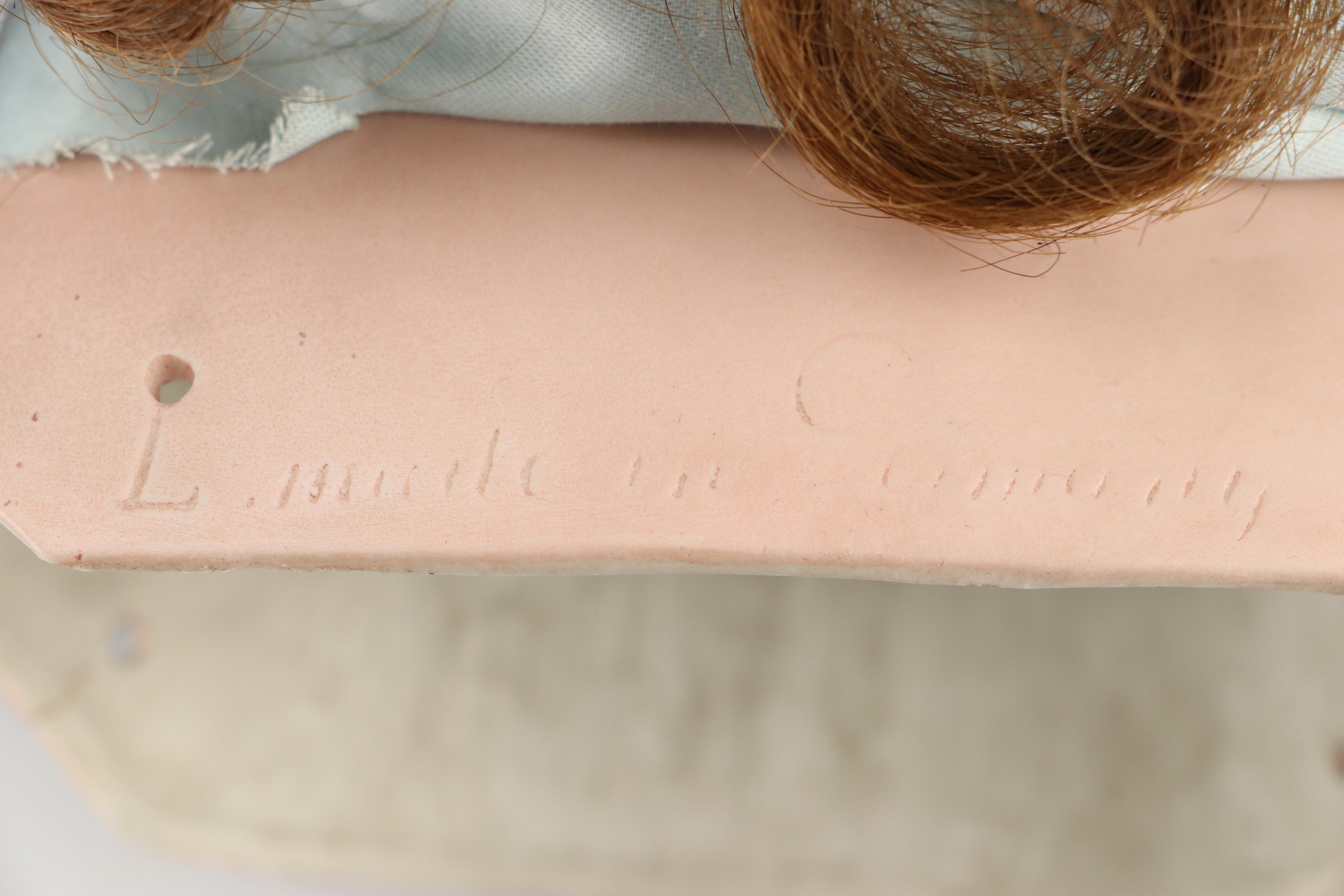 German Bisque Porcelain Sleepy Eyes Doll Head, Early 20th Century