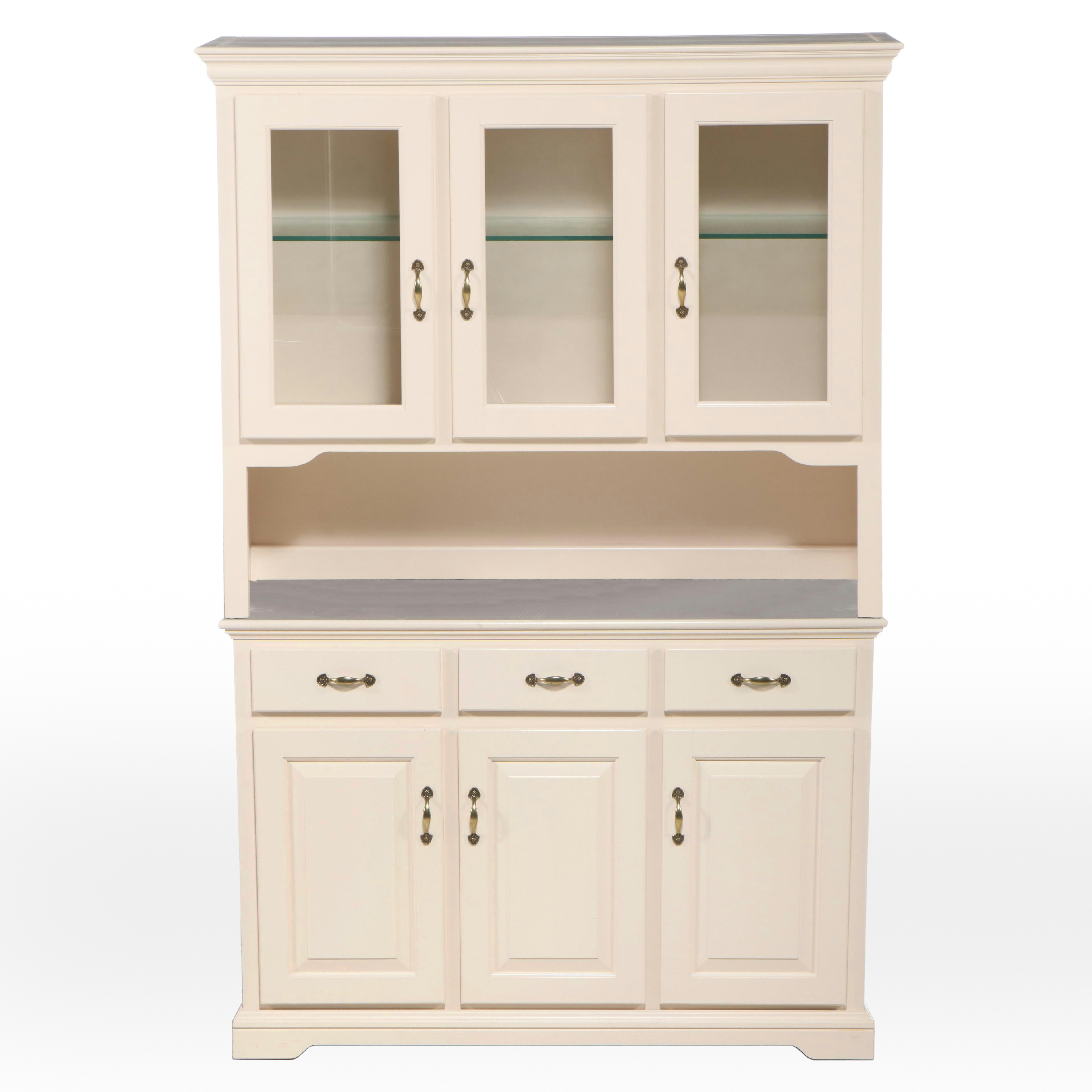Woodcraft Furniture Painted Wood China Cabinet