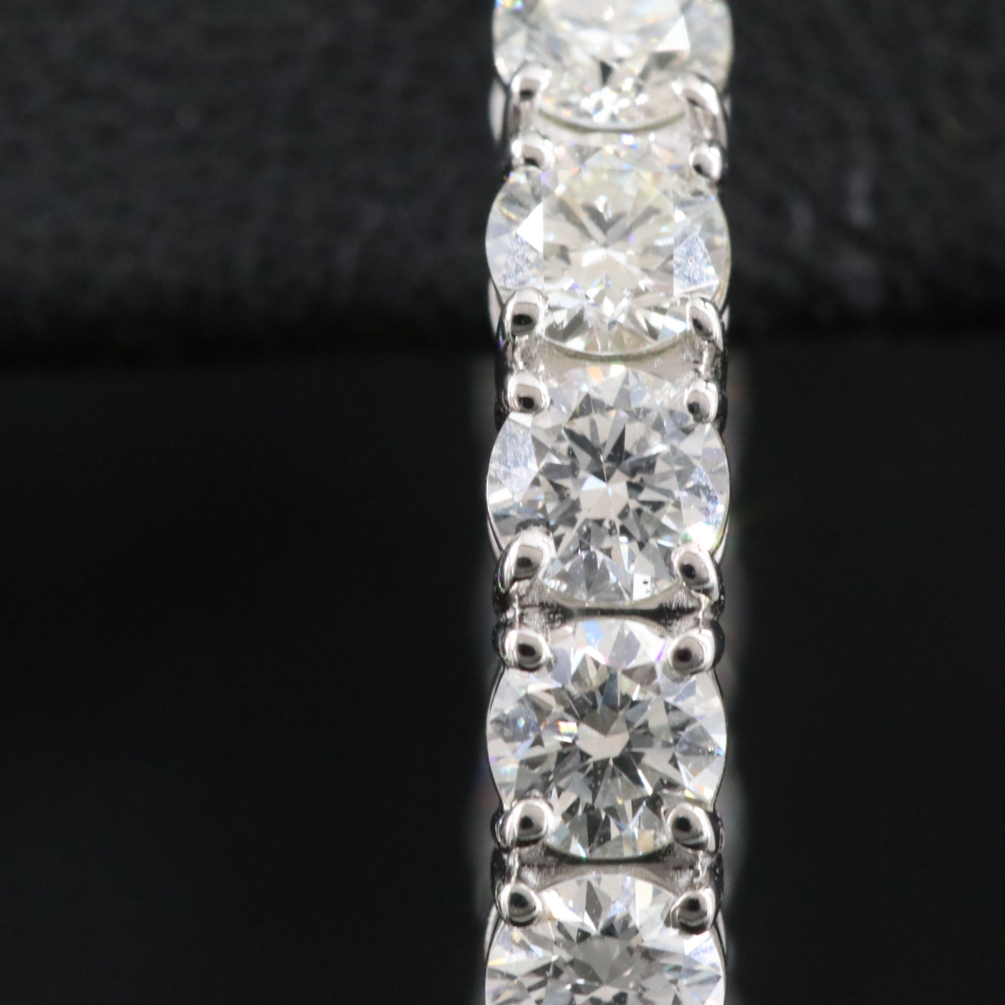 Platinum 6.41 CTW Diamond Inside Out Hoop Earrings