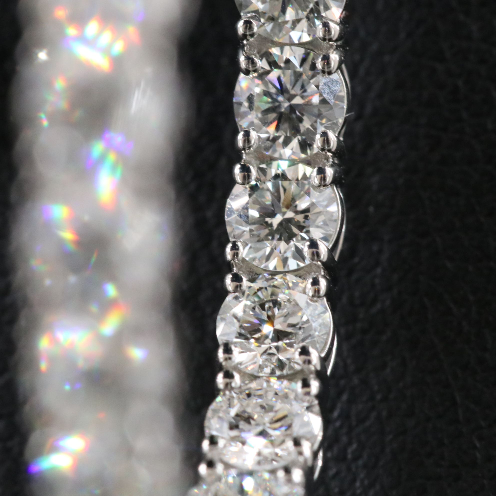 Platinum 6.41 CTW Diamond Inside Out Hoop Earrings