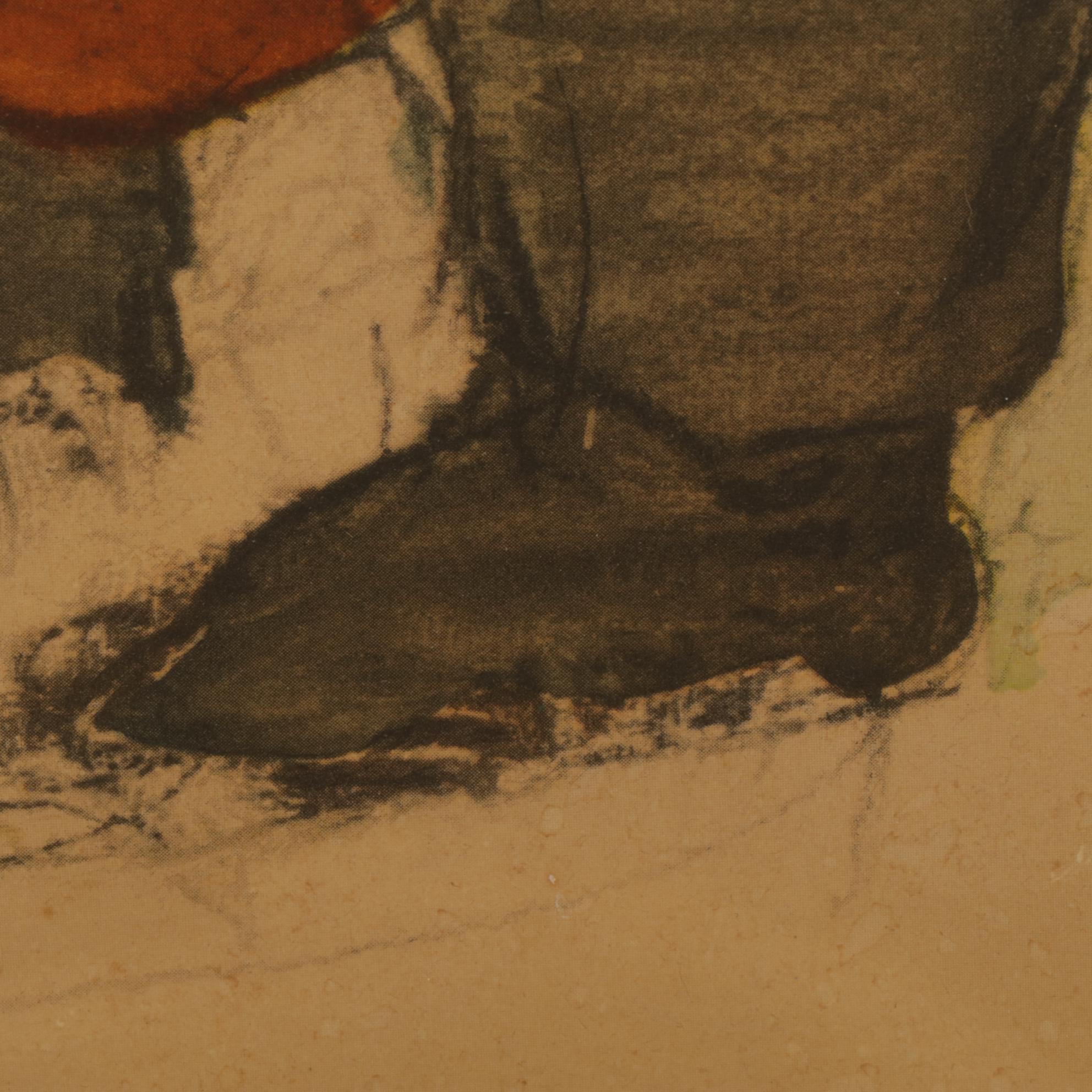 Muriel Dawson "The First Aconite" Offset Lithograph, Mid to Late 20th Century