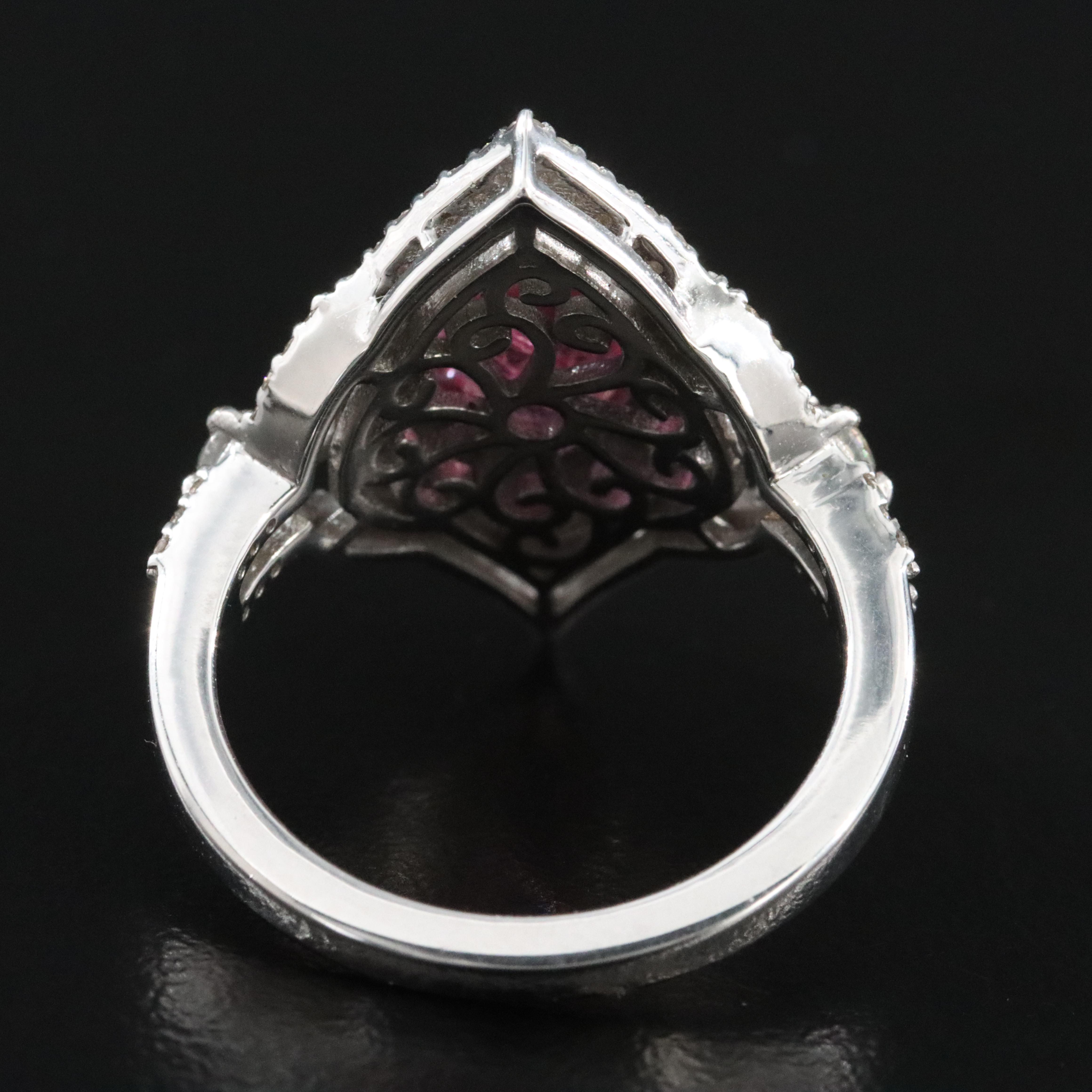 14K 2.13 CT Ruby, Sapphire, and Diamond Ring with IGI Jewelry Report