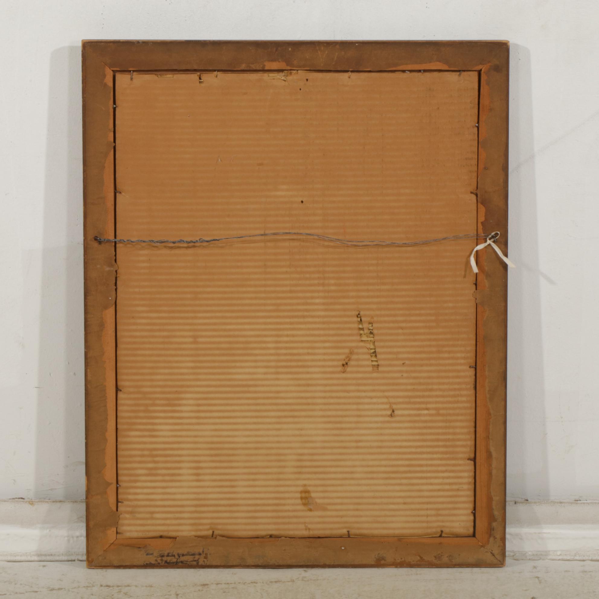 Portrait of Seated Woman Ruminating  Watercolor and Gouache Painting