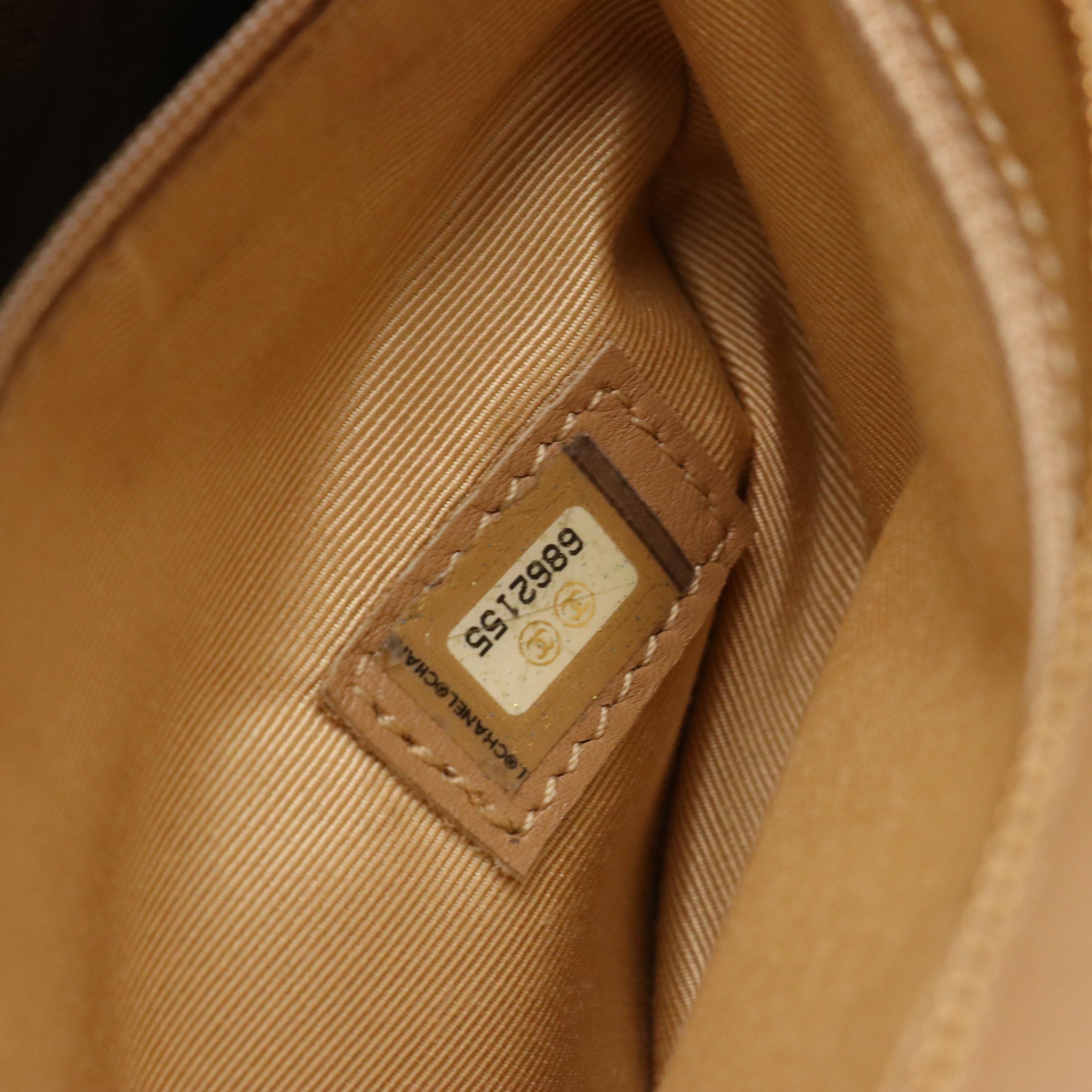 Chanel Medallion Zip Tote in Beige Quilted Caviar Leather