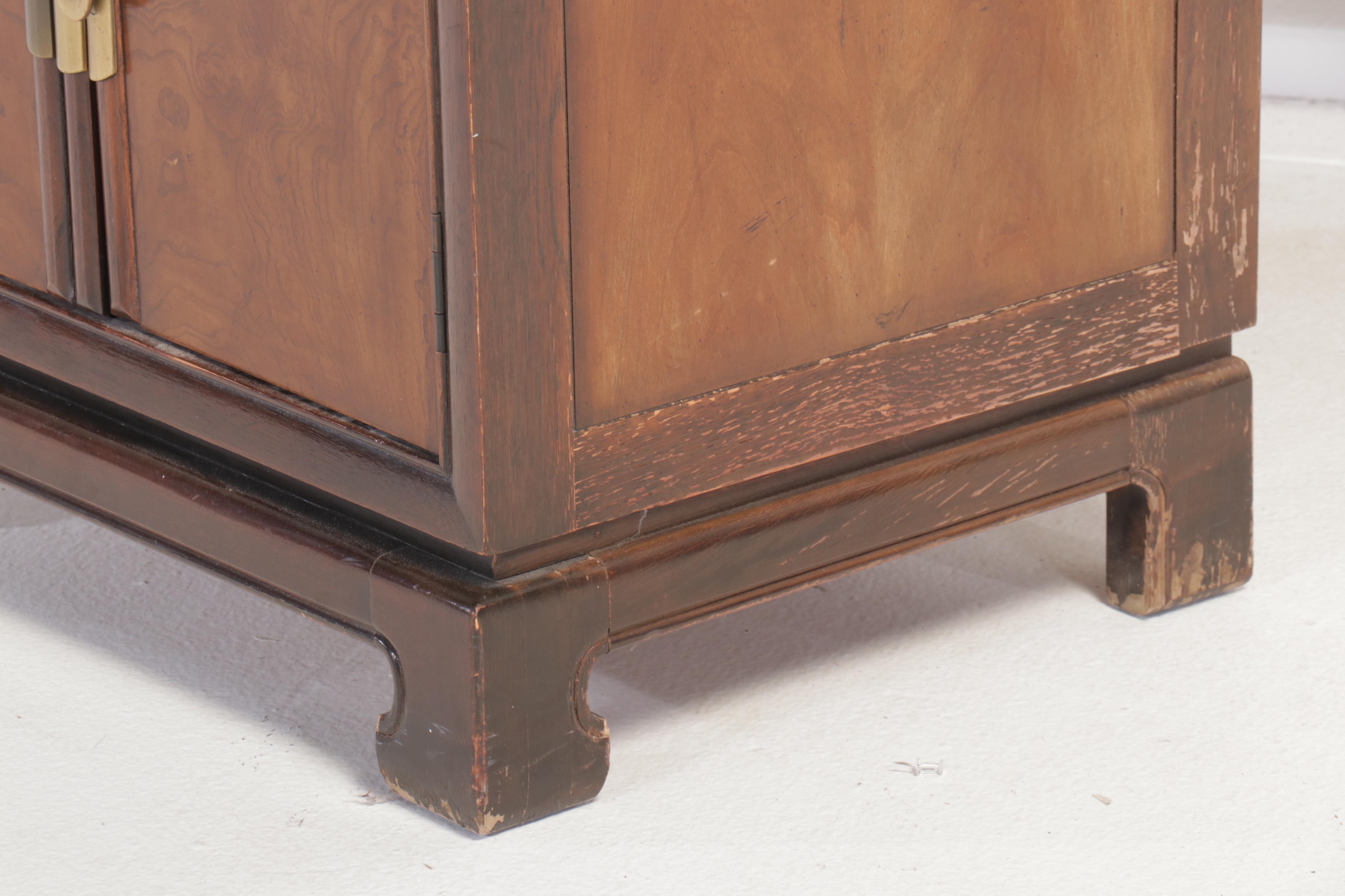 Drexel "Ta-Ming" Chinoiserie Queen Size Headboard and Nightstand