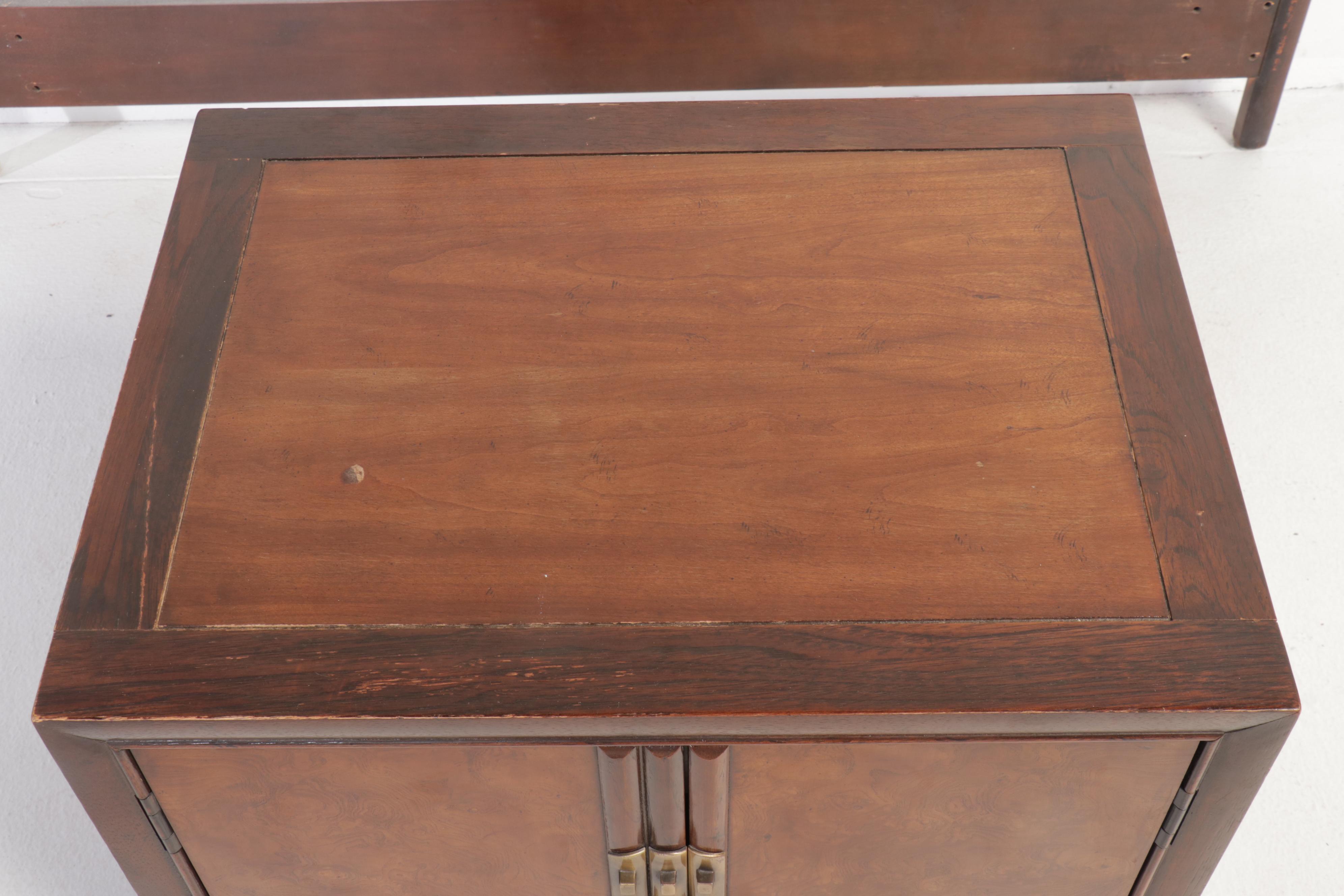 Drexel "Ta-Ming" Chinoiserie Queen Size Headboard and Nightstand