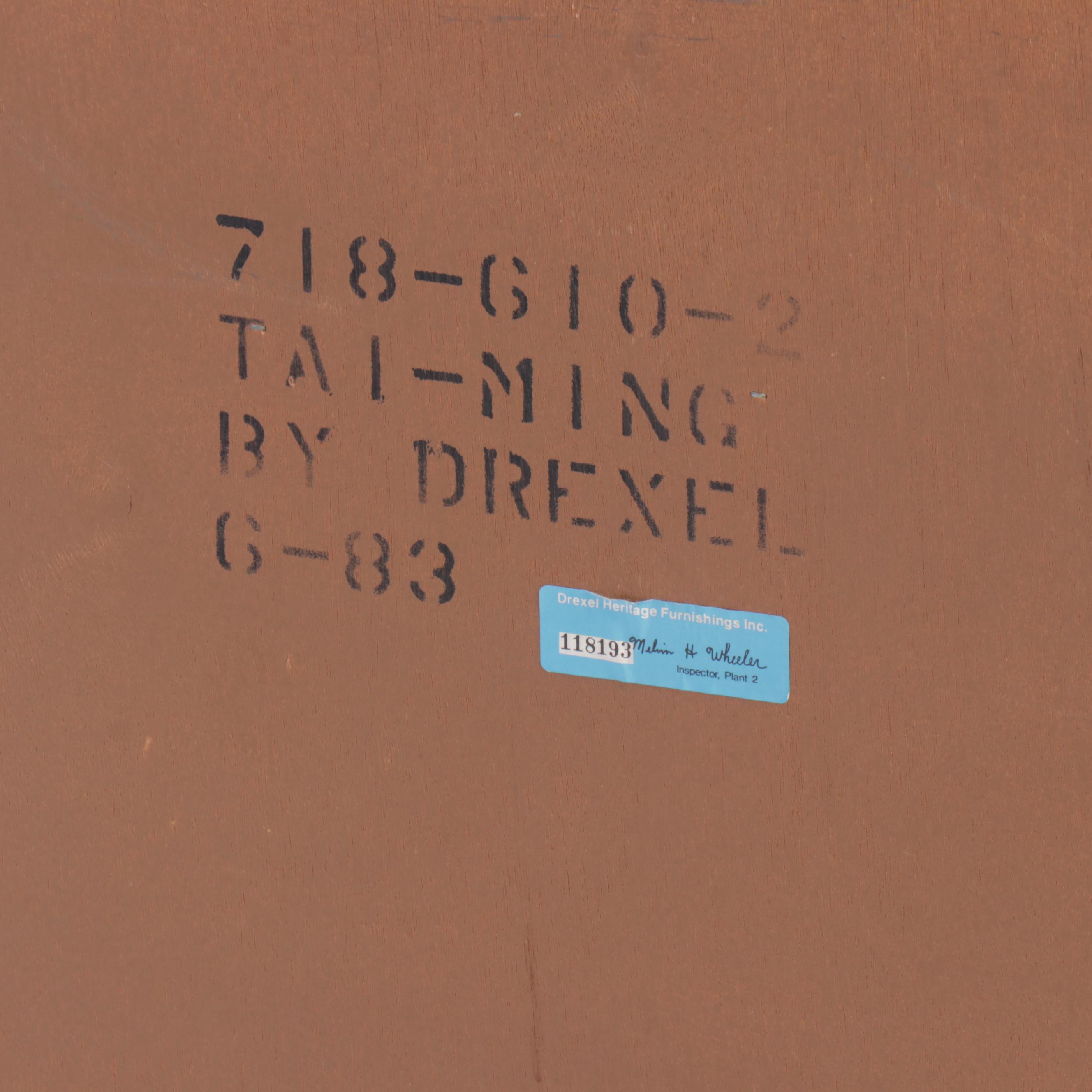 Drexel "Ta-Ming" Chinoiserie Queen Size Headboard and Nightstand