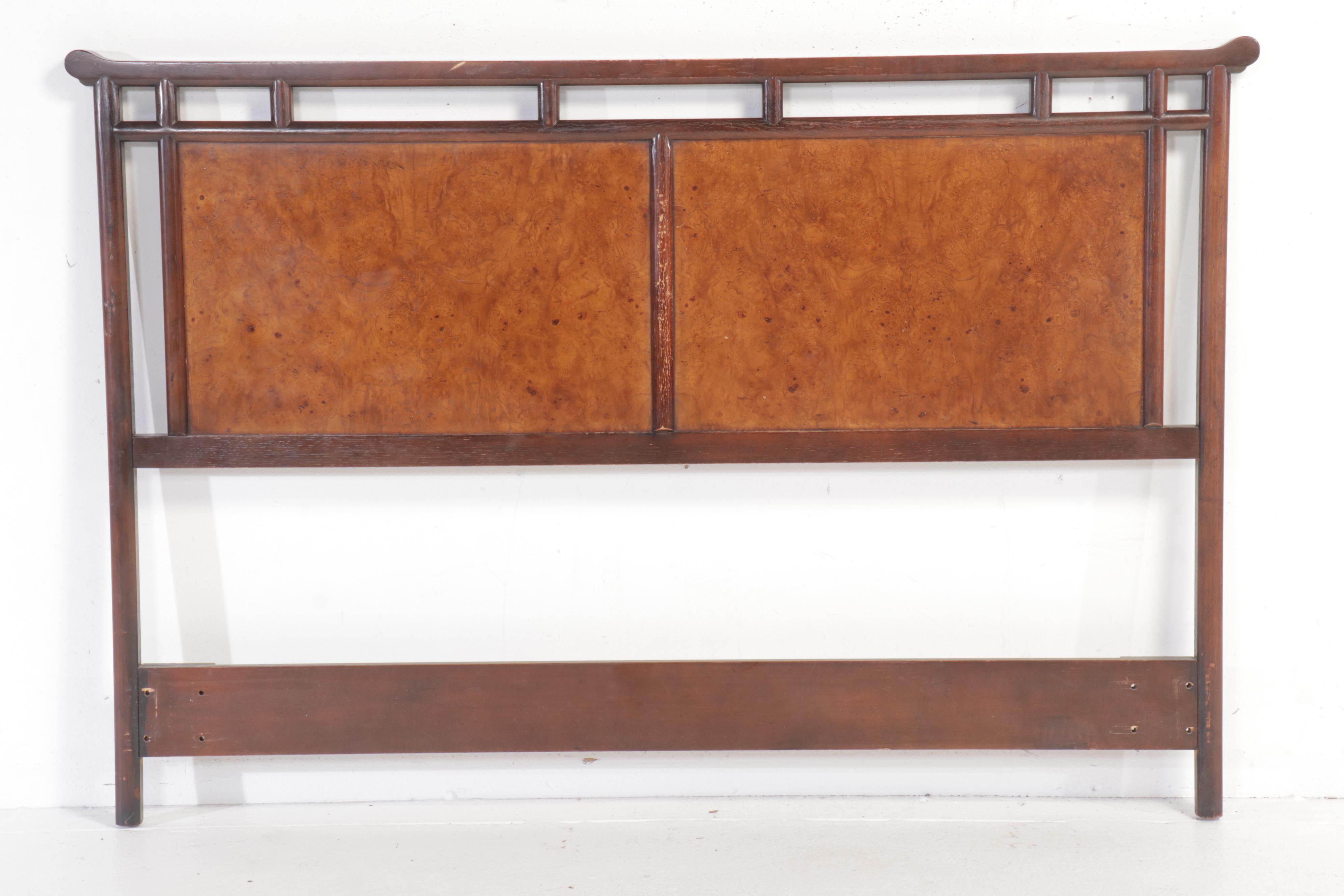 Drexel "Ta-Ming" Chinoiserie Queen Size Headboard and Nightstand