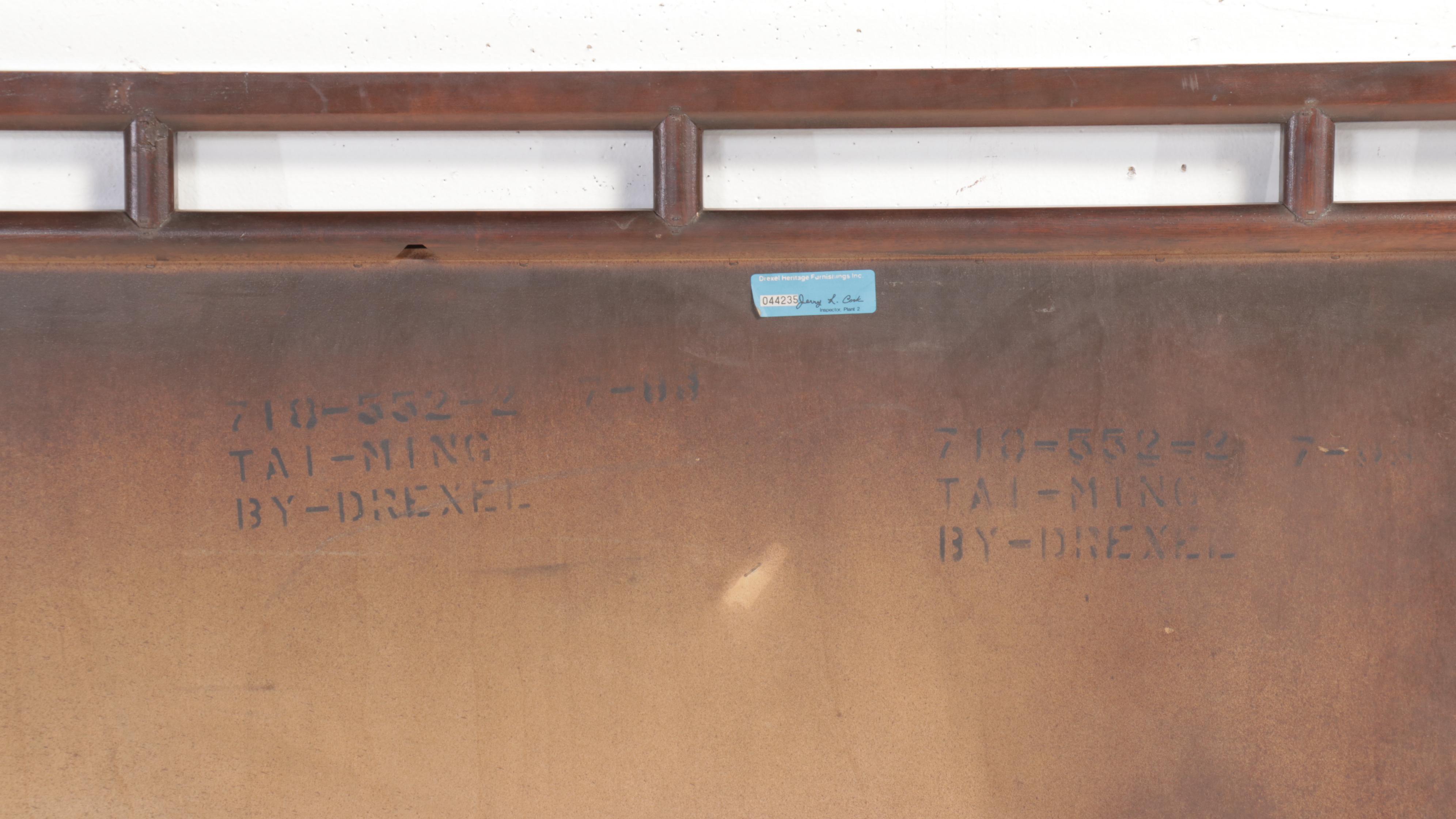 Drexel "Ta-Ming" Chinoiserie Queen Size Headboard and Nightstand